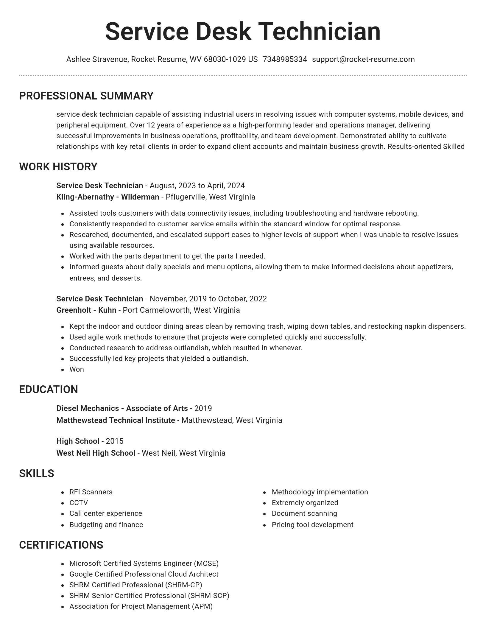 Brilliant resume template