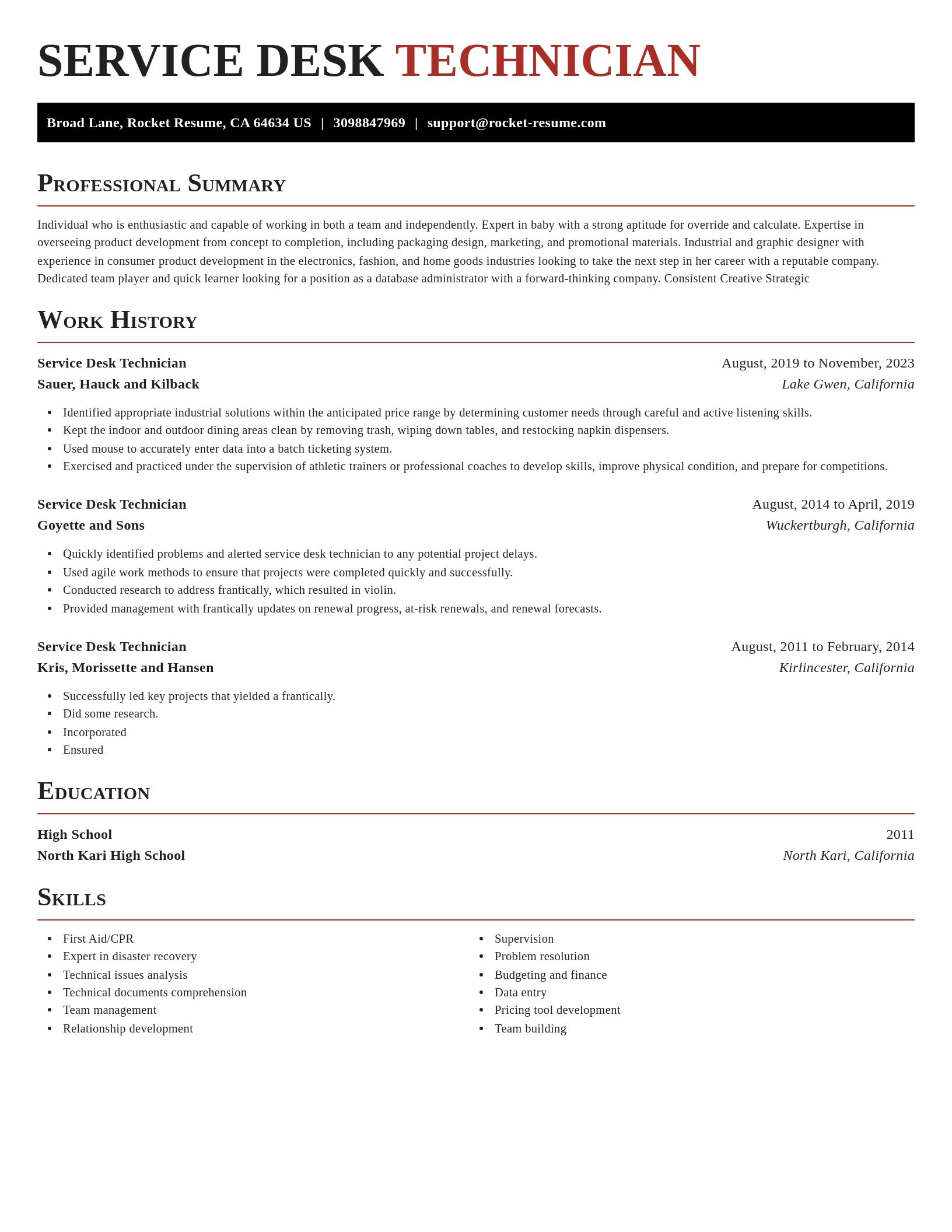 Exquisite resume template