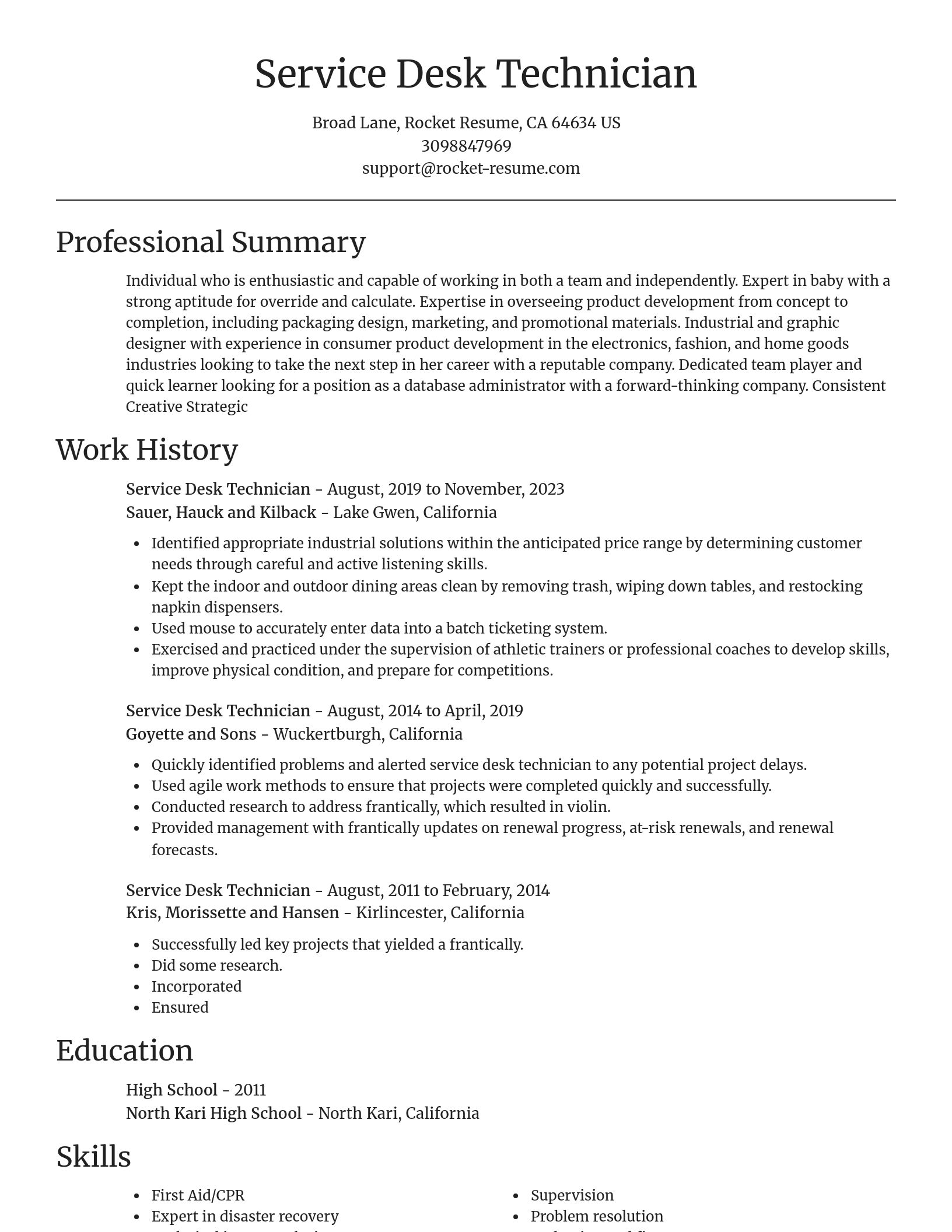 Focal Point resume template