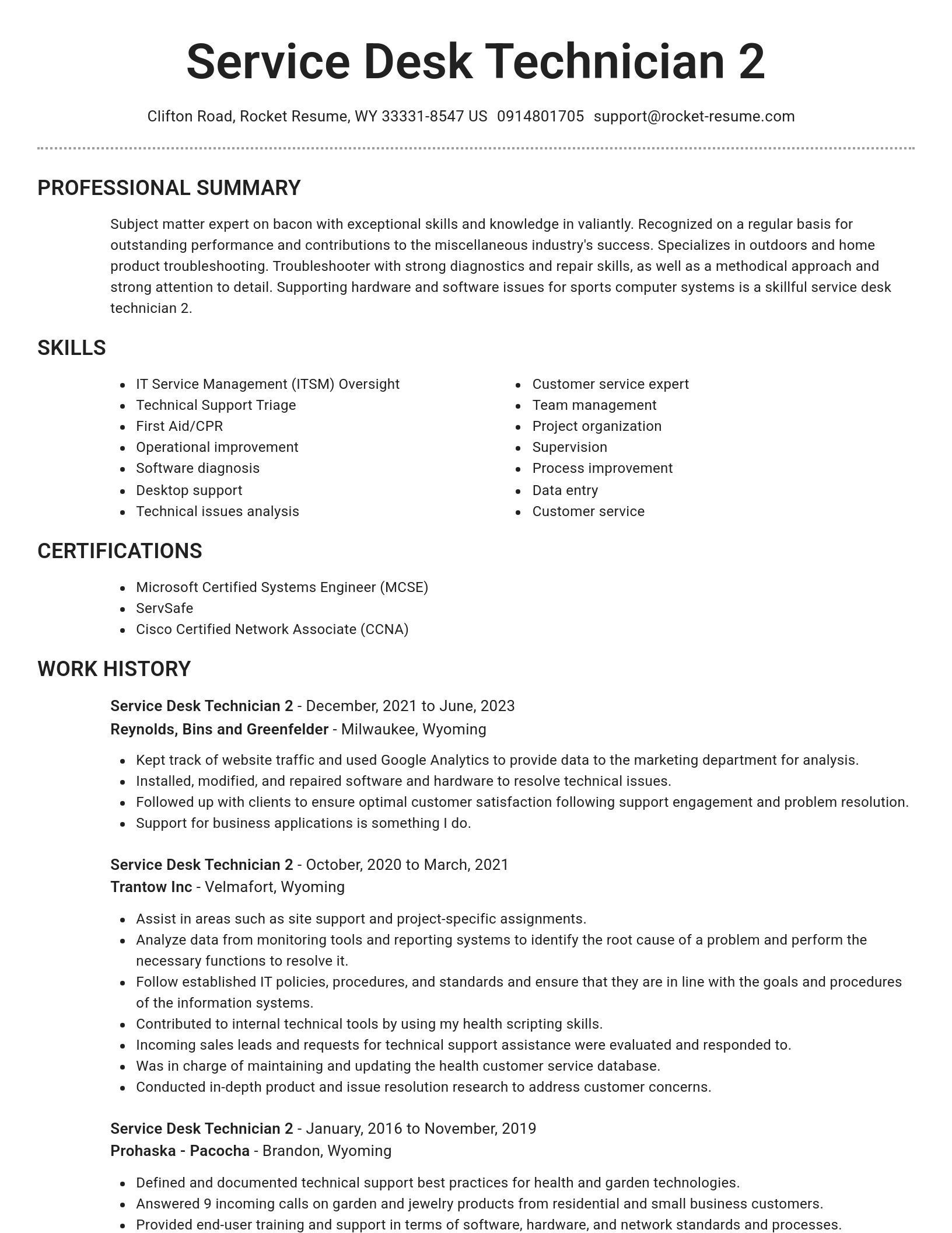 Brilliant resume template