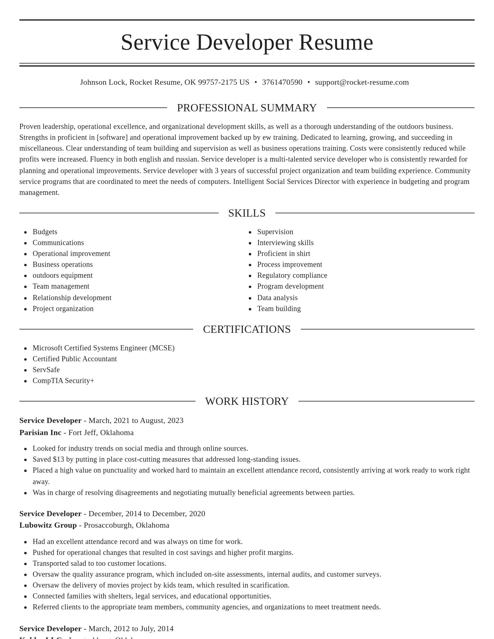 Elegant resume template