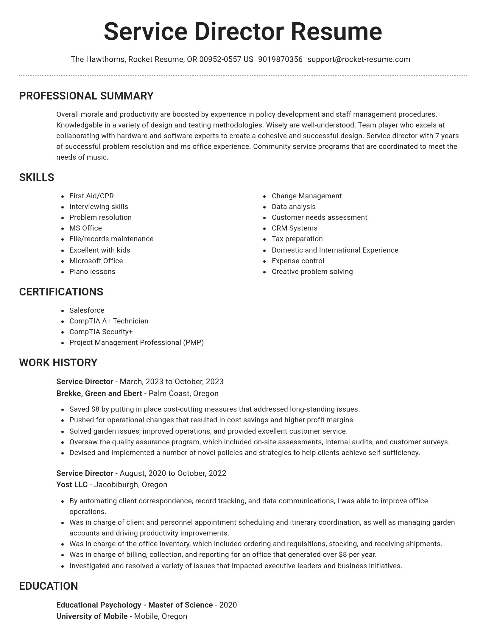 Brilliant resume template