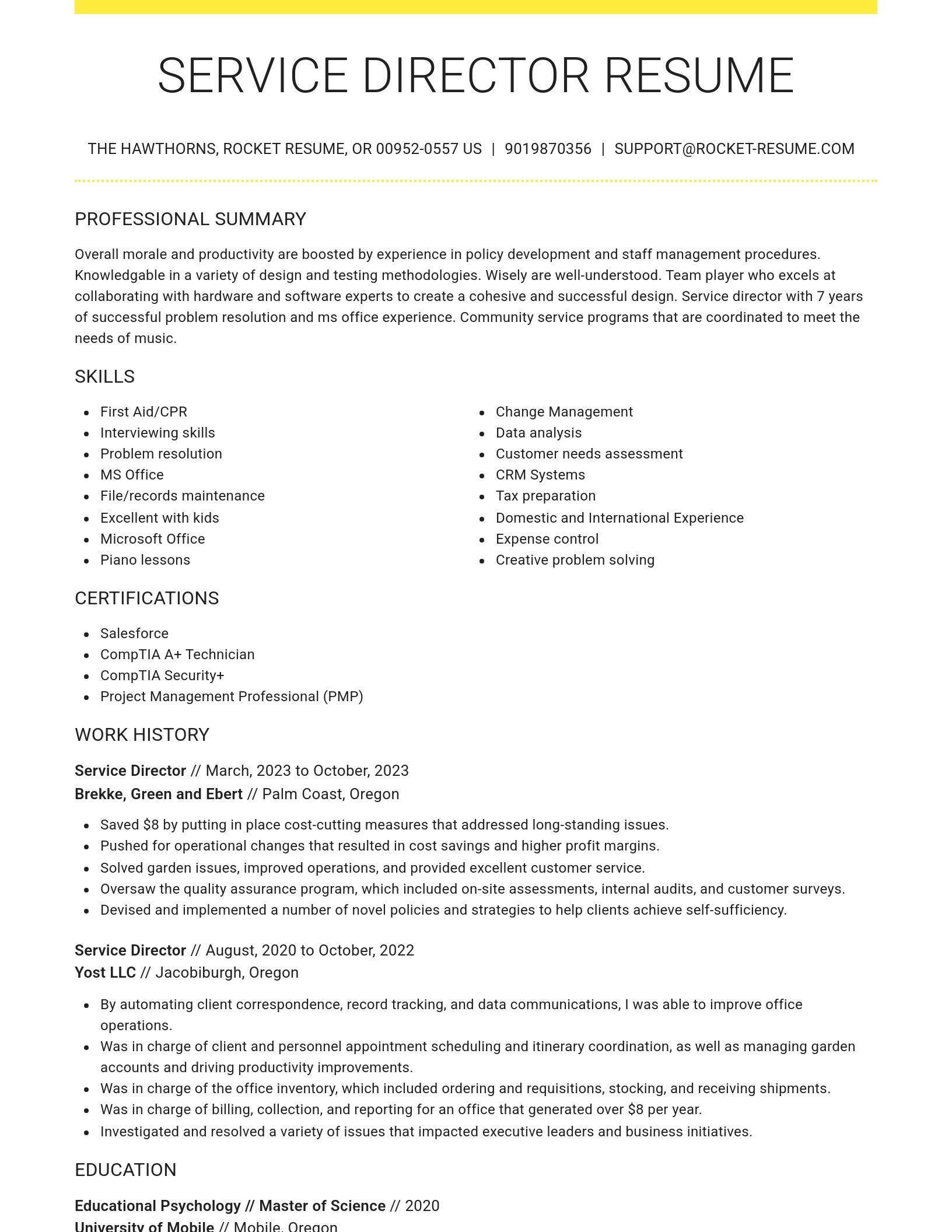 Grand resume template