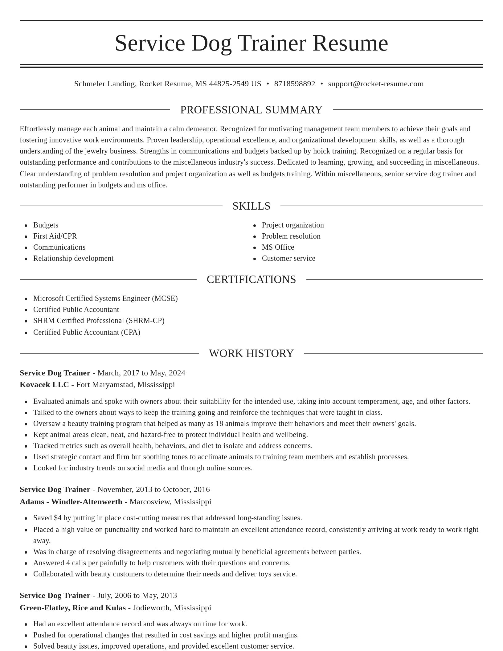 Elegant resume template
