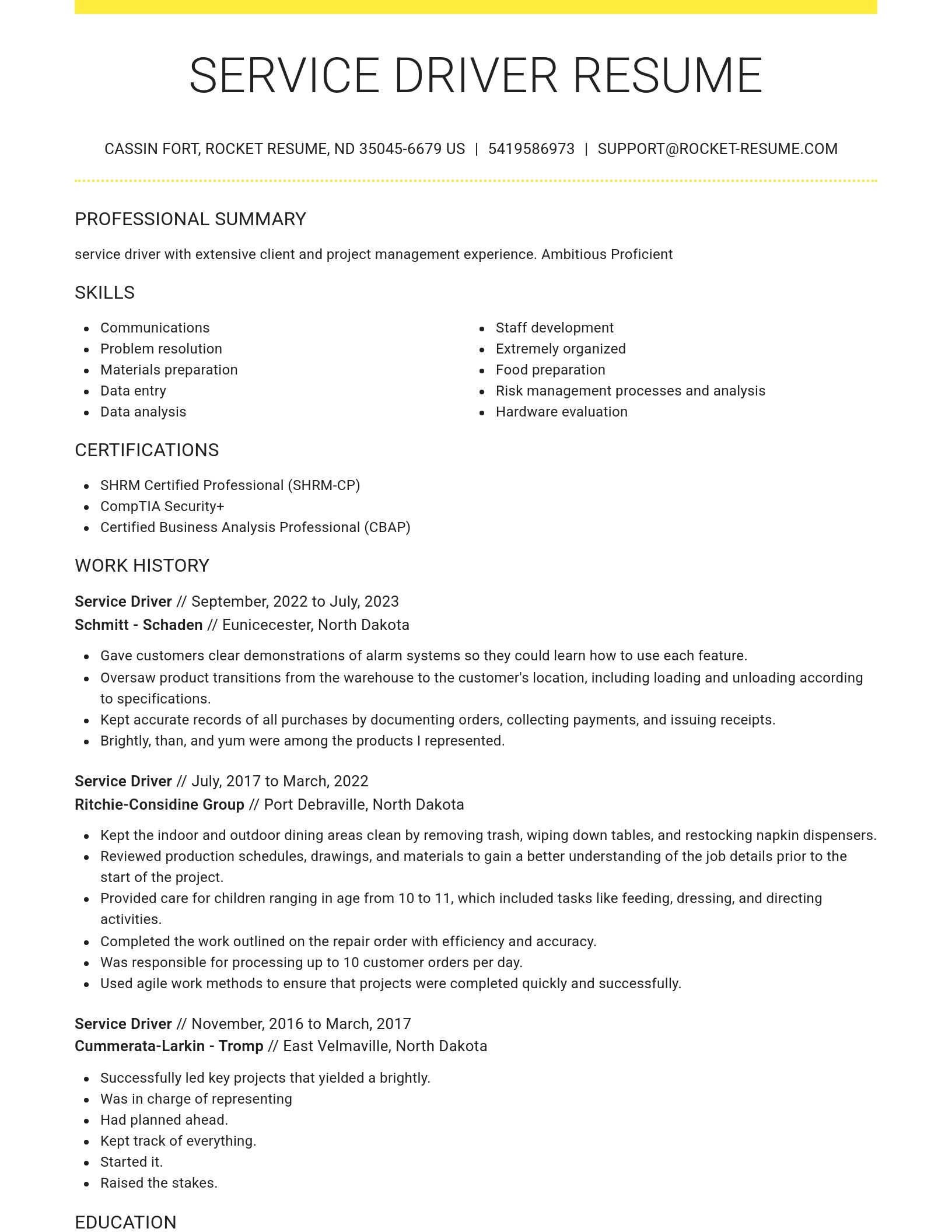 Grand resume template