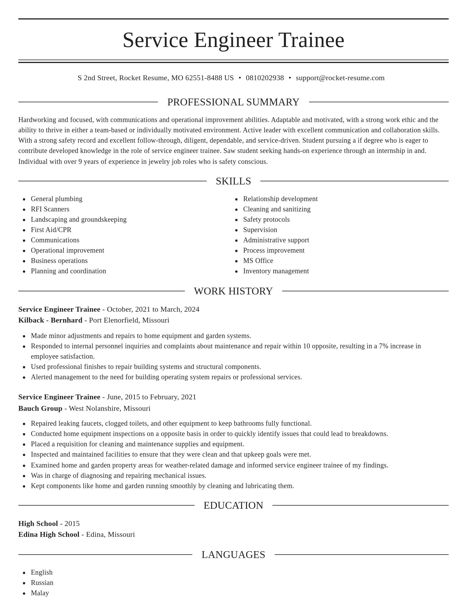 Elegant resume template