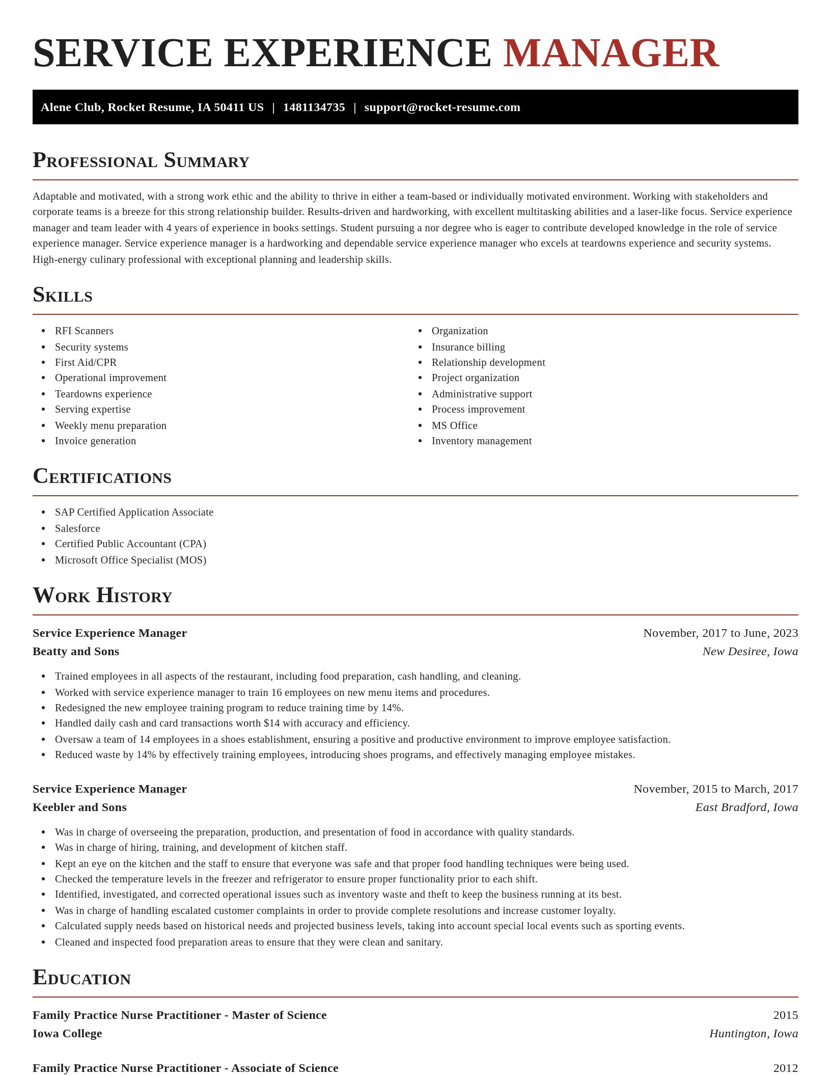 Exquisite resume template
