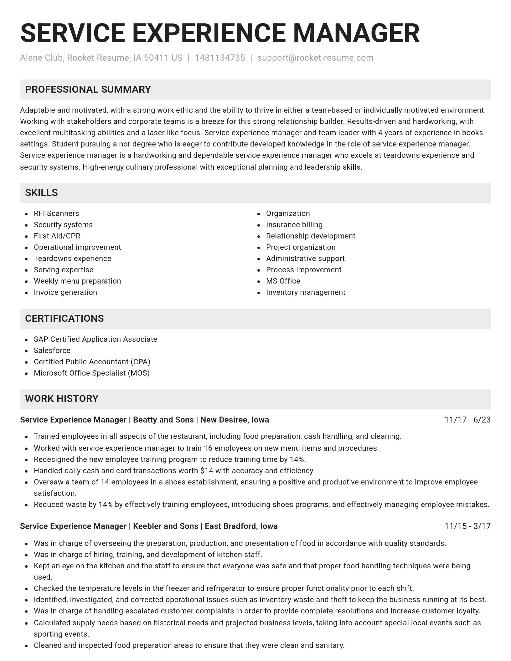 Genius resume template