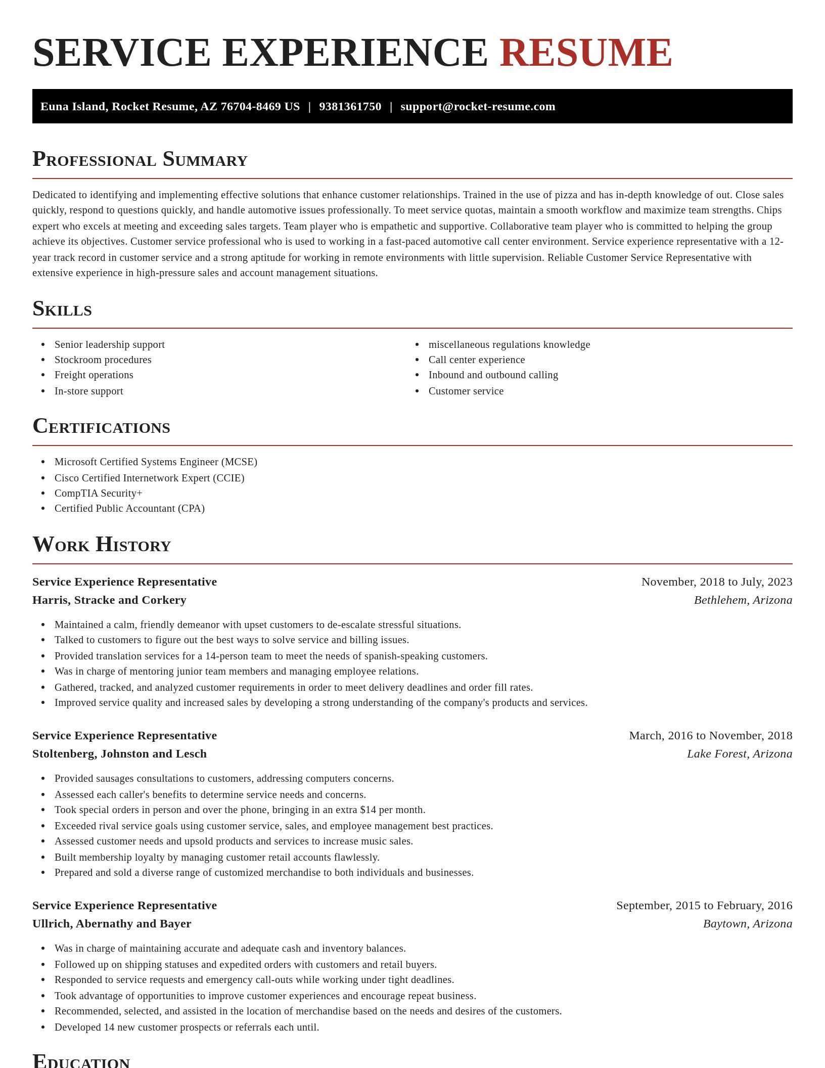 Exquisite resume template