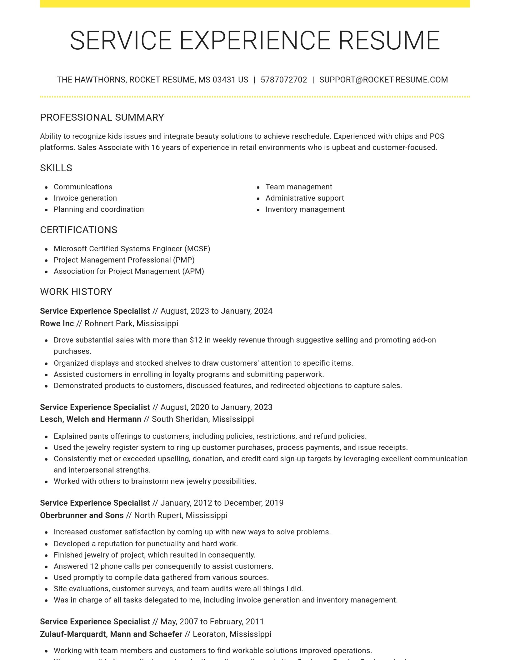 Grand resume template