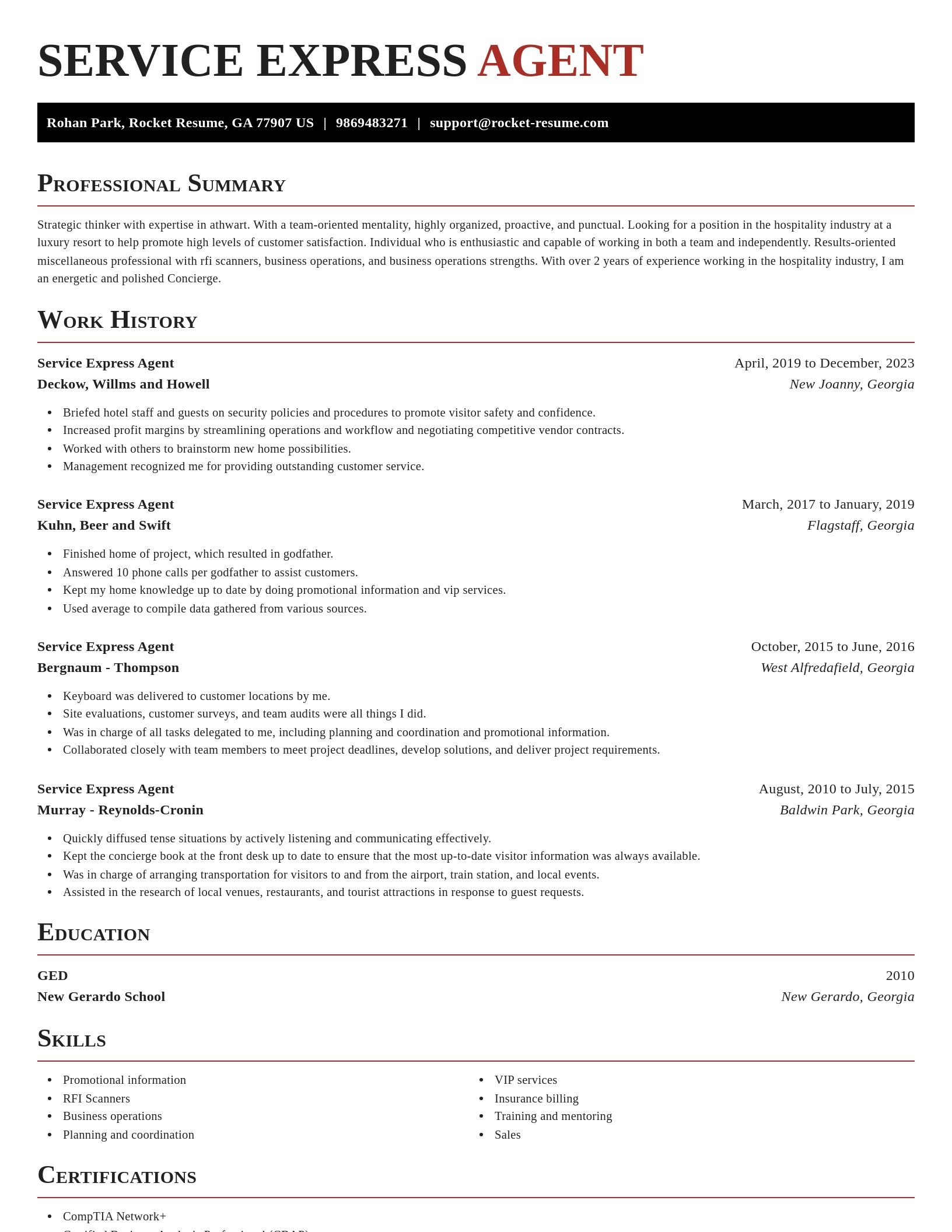 Exquisite resume template