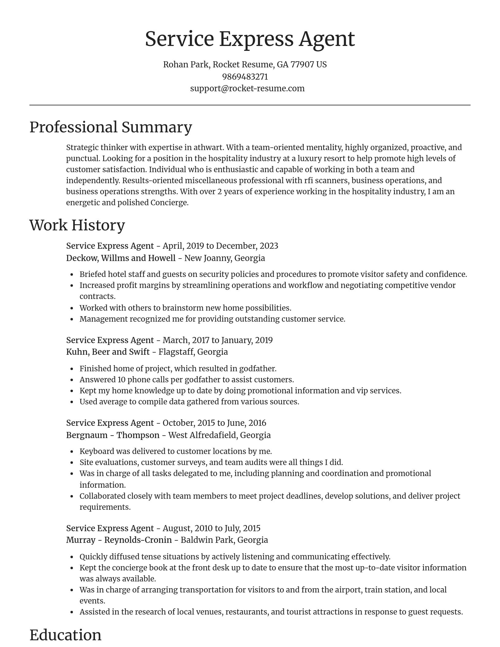 Focal Point resume template