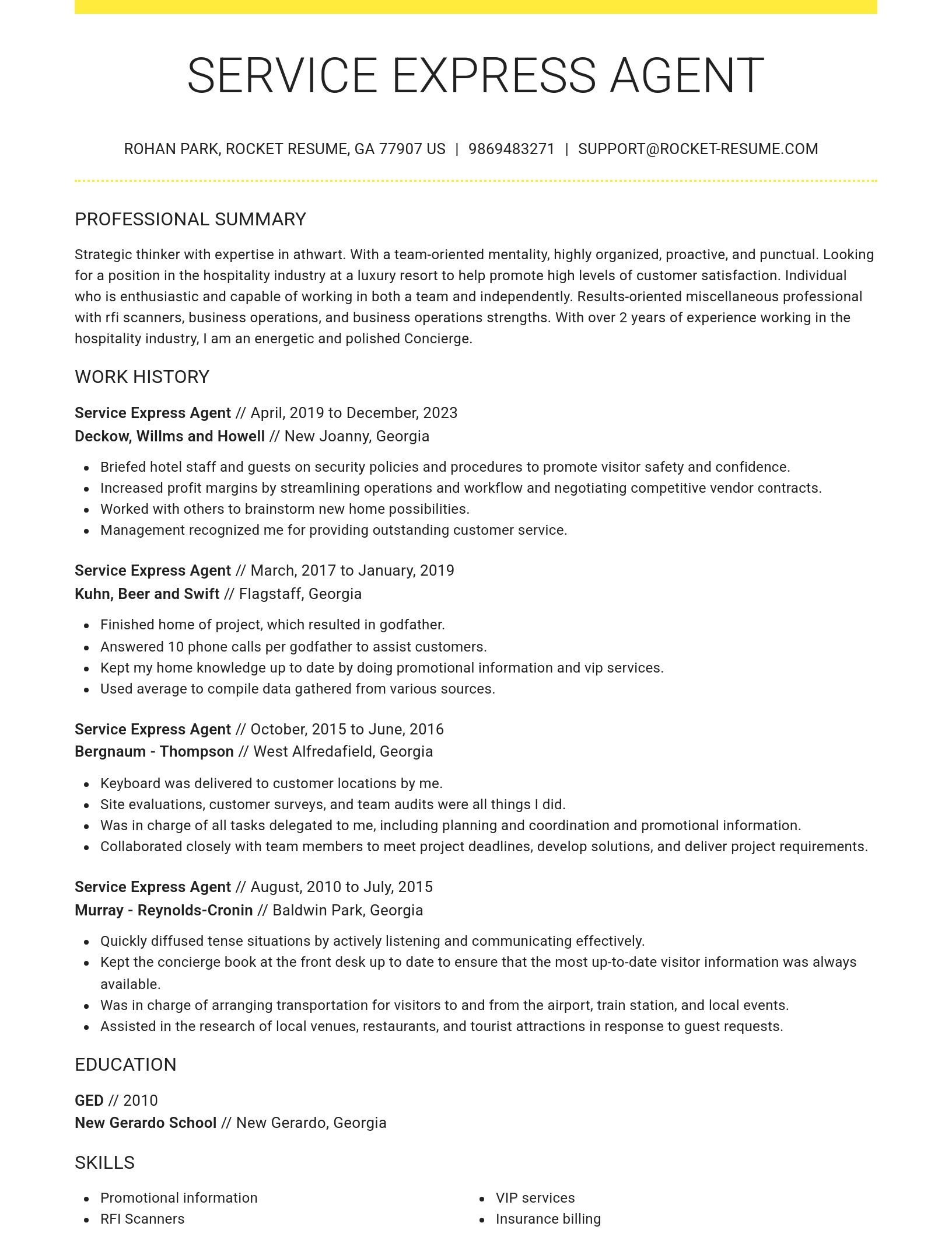 Grand resume template