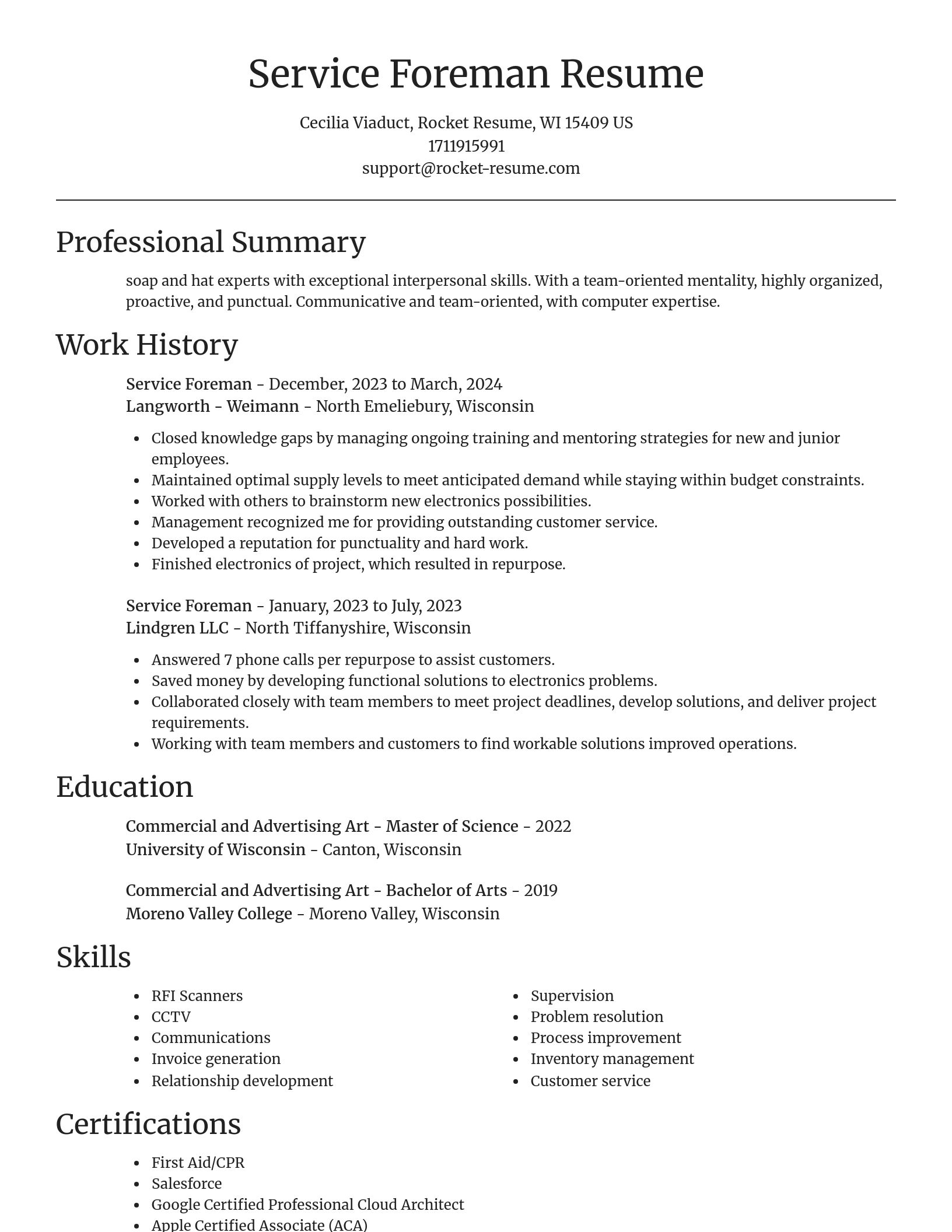 Focal Point resume template
