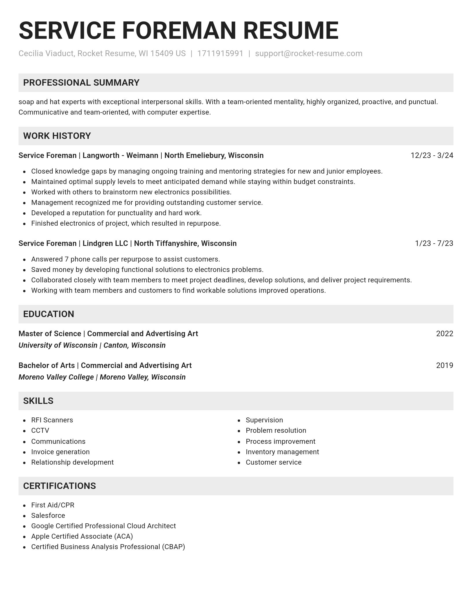 Genius resume template