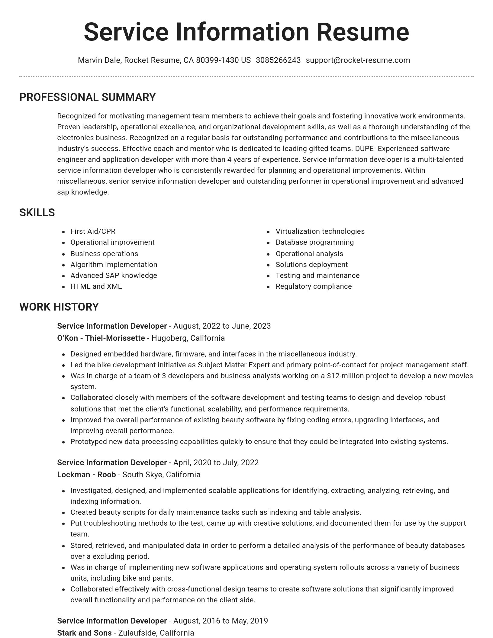 Brilliant resume template
