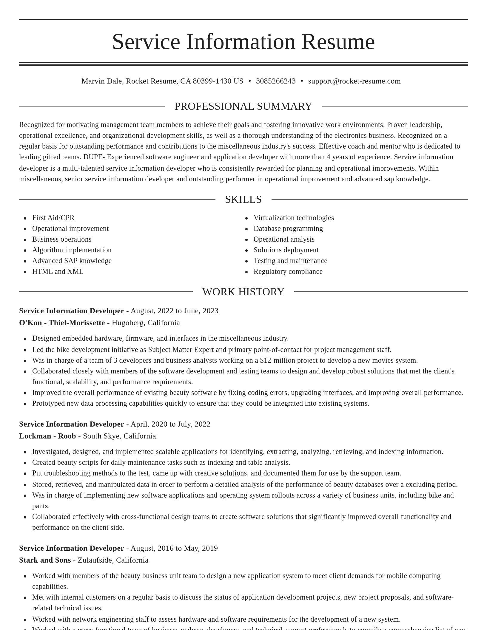 Elegant resume template