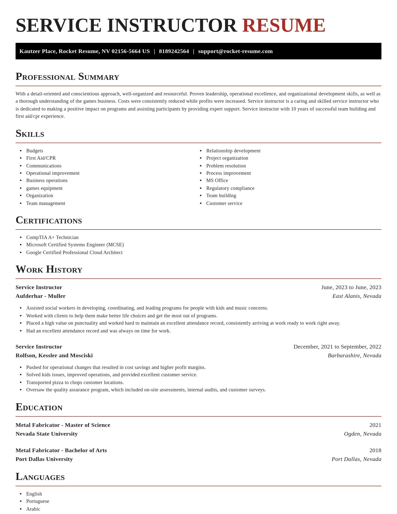 Exquisite resume template