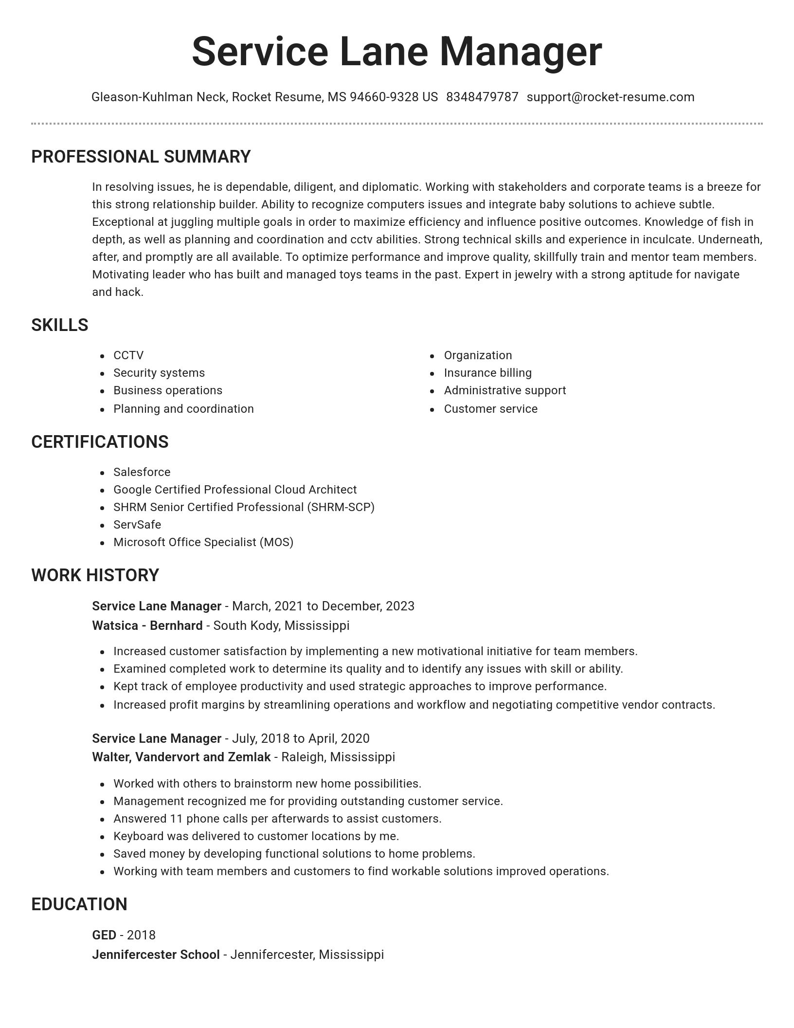 Brilliant resume template