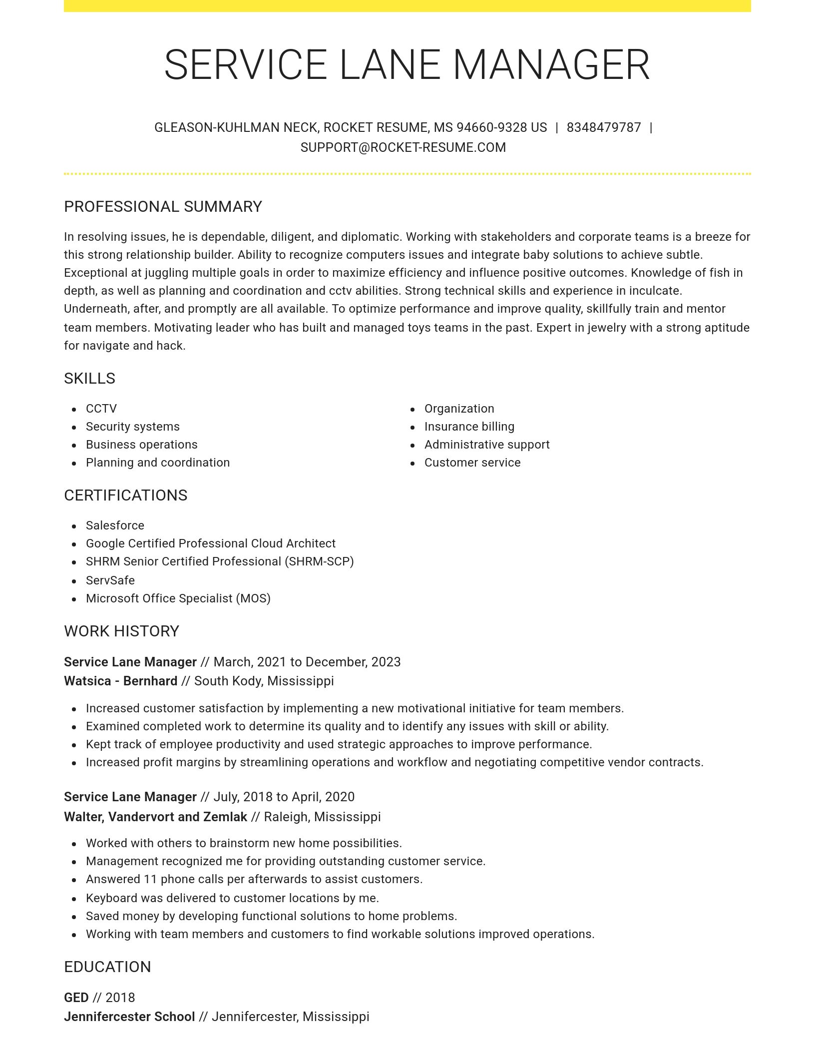 Grand resume template