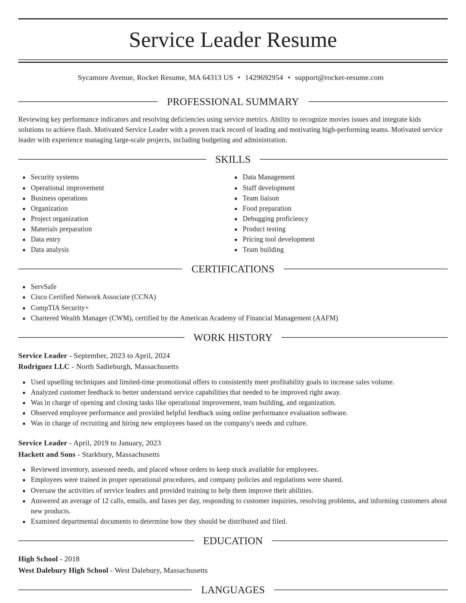 Elegant resume template