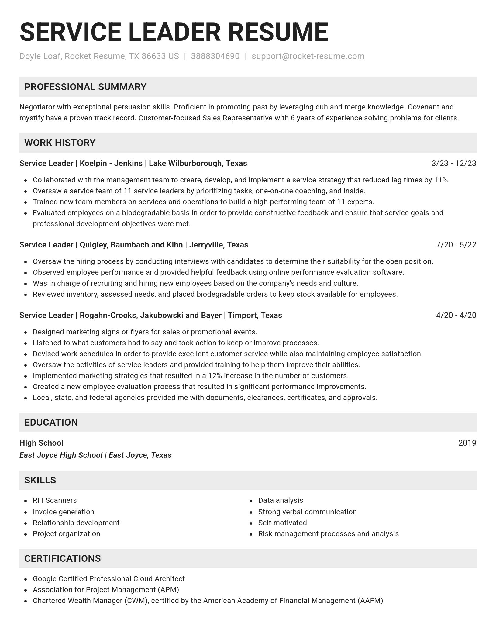 Genius resume template