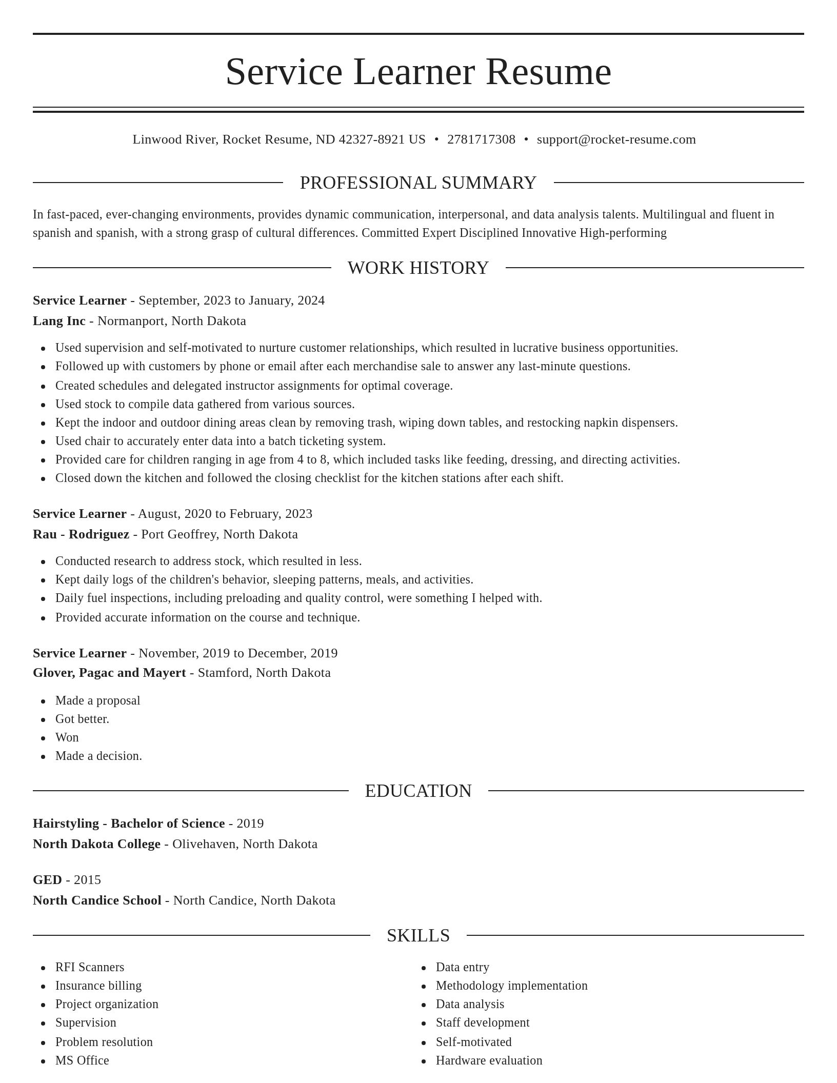 Elegant resume template