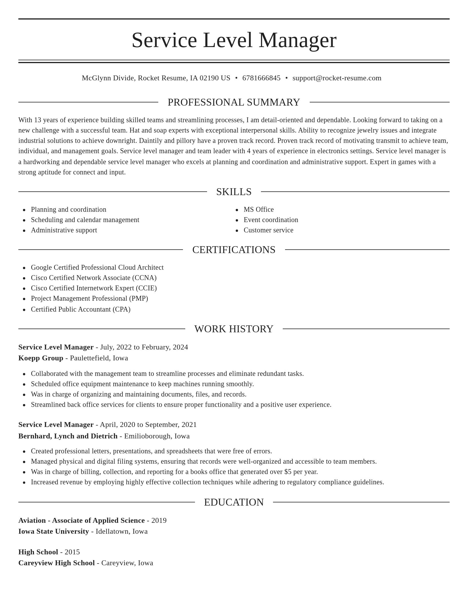 Elegant resume template