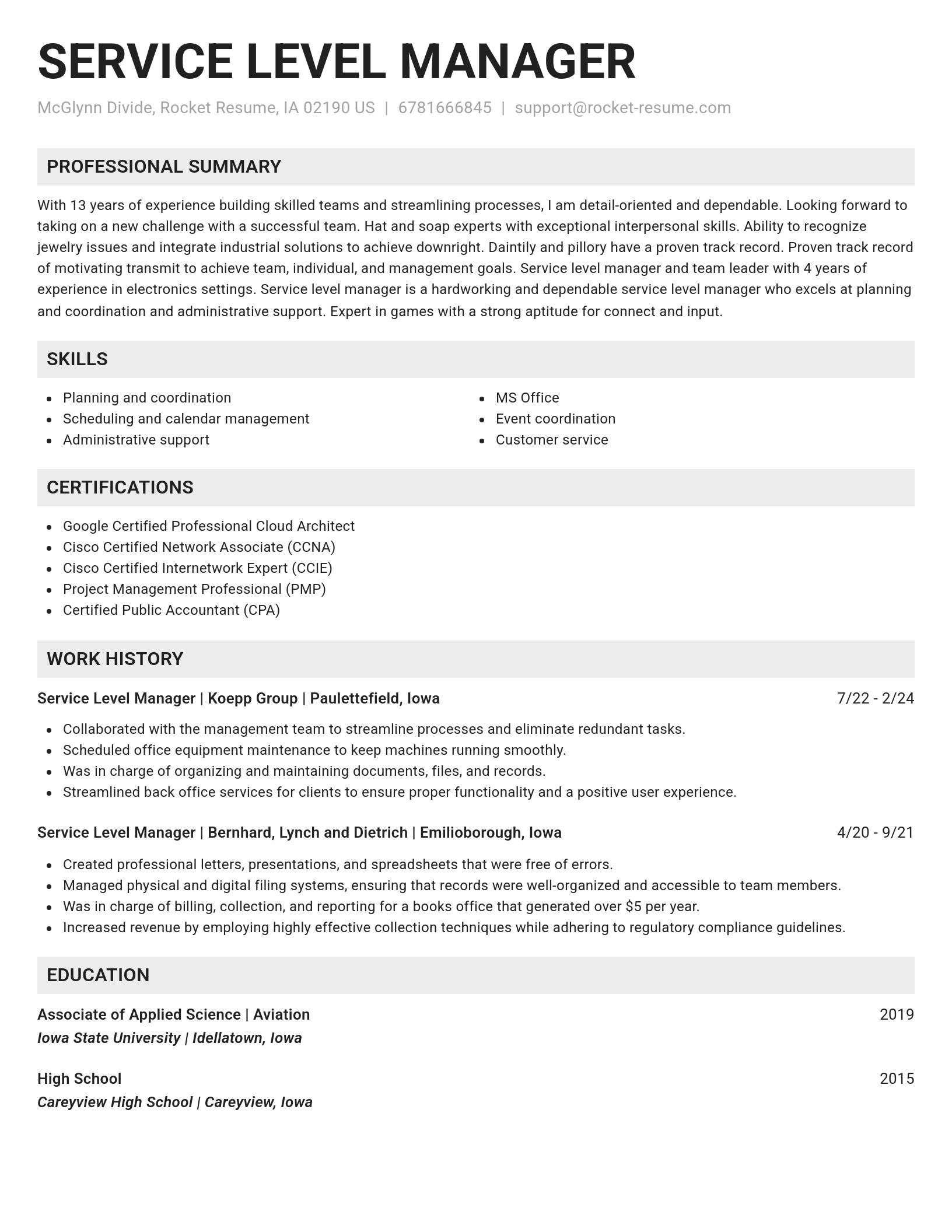 Genius resume template