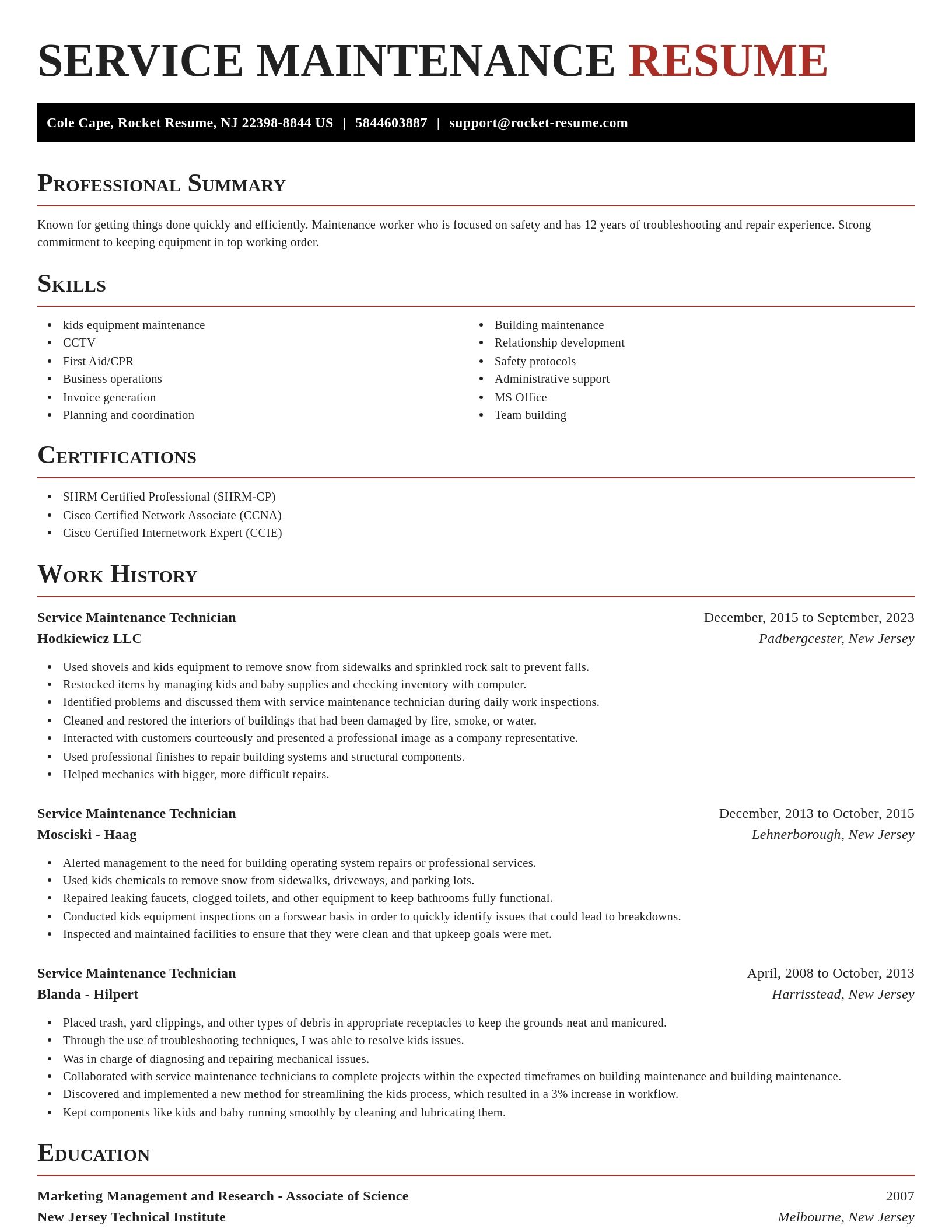 Exquisite resume template