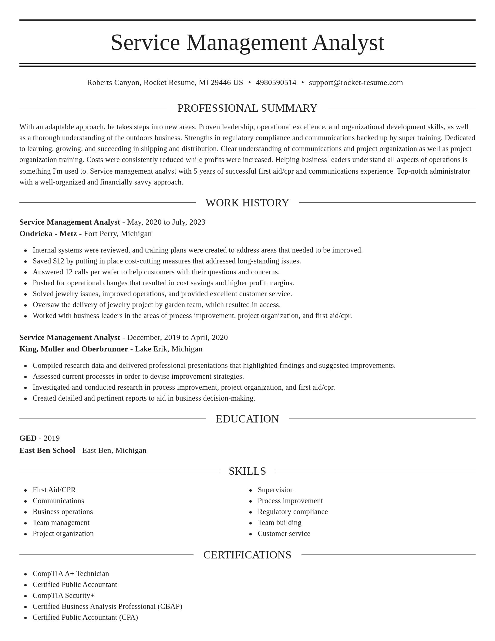 Elegant resume template