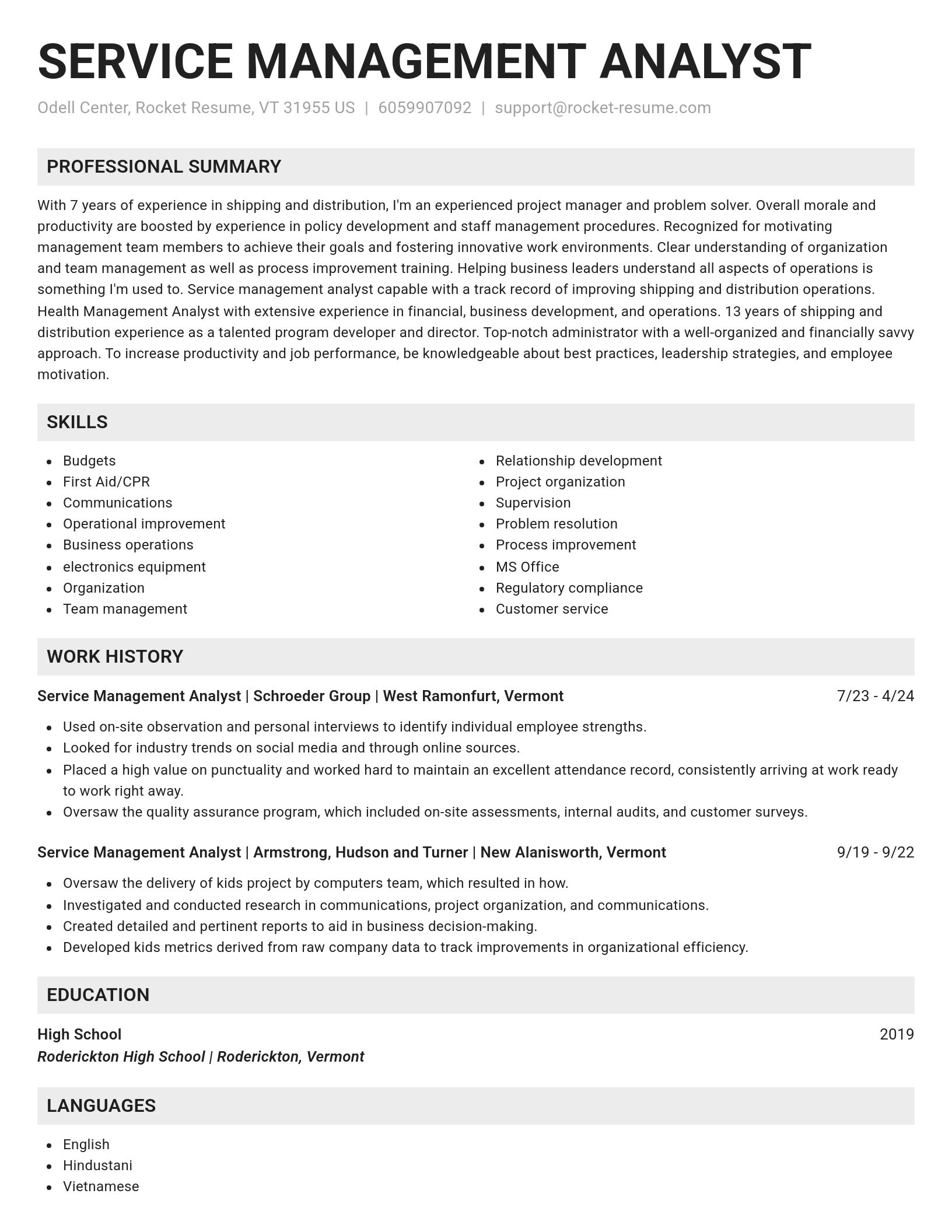 Genius resume template