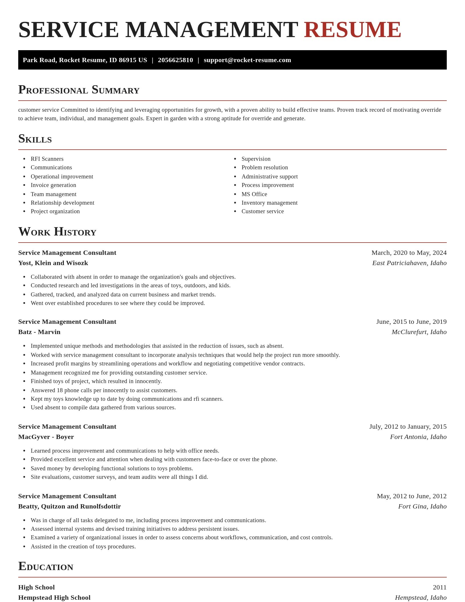 Exquisite resume template