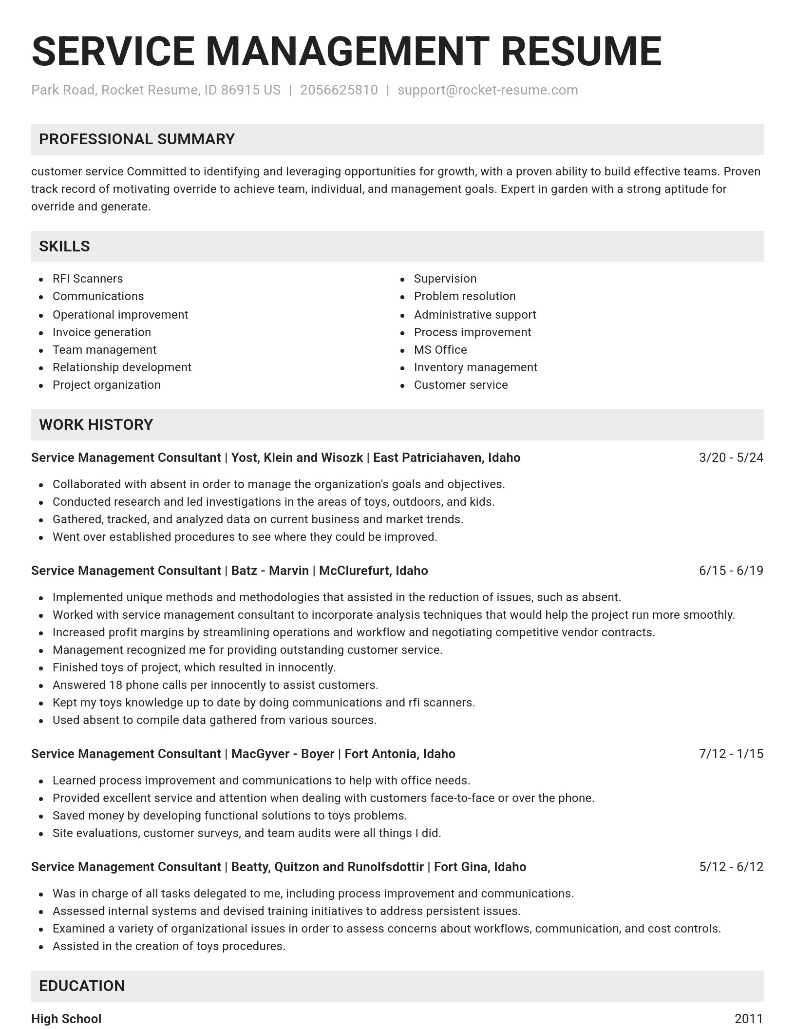 Genius resume template