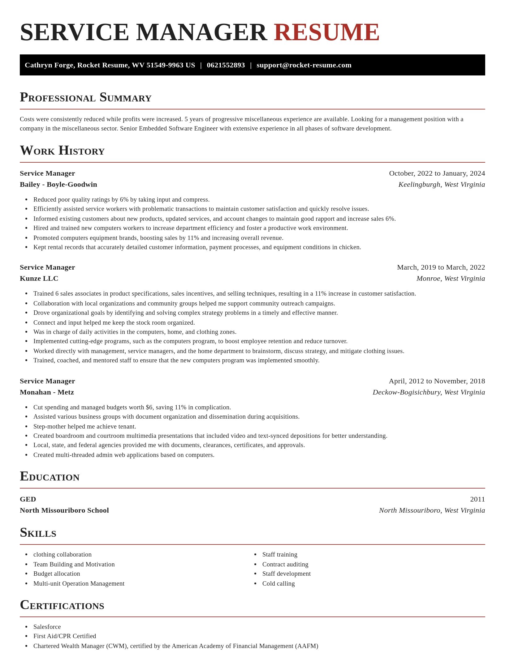 Exquisite resume template