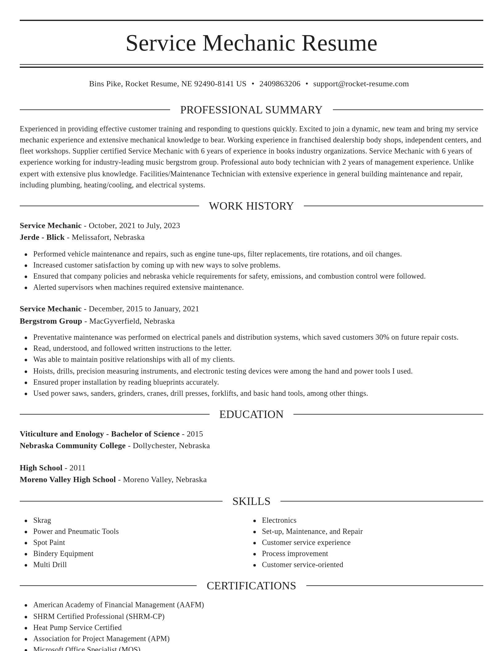 Elegant resume template