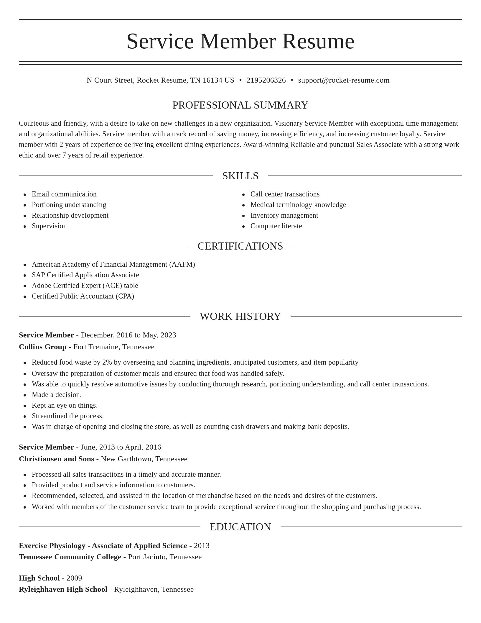 Elegant resume template
