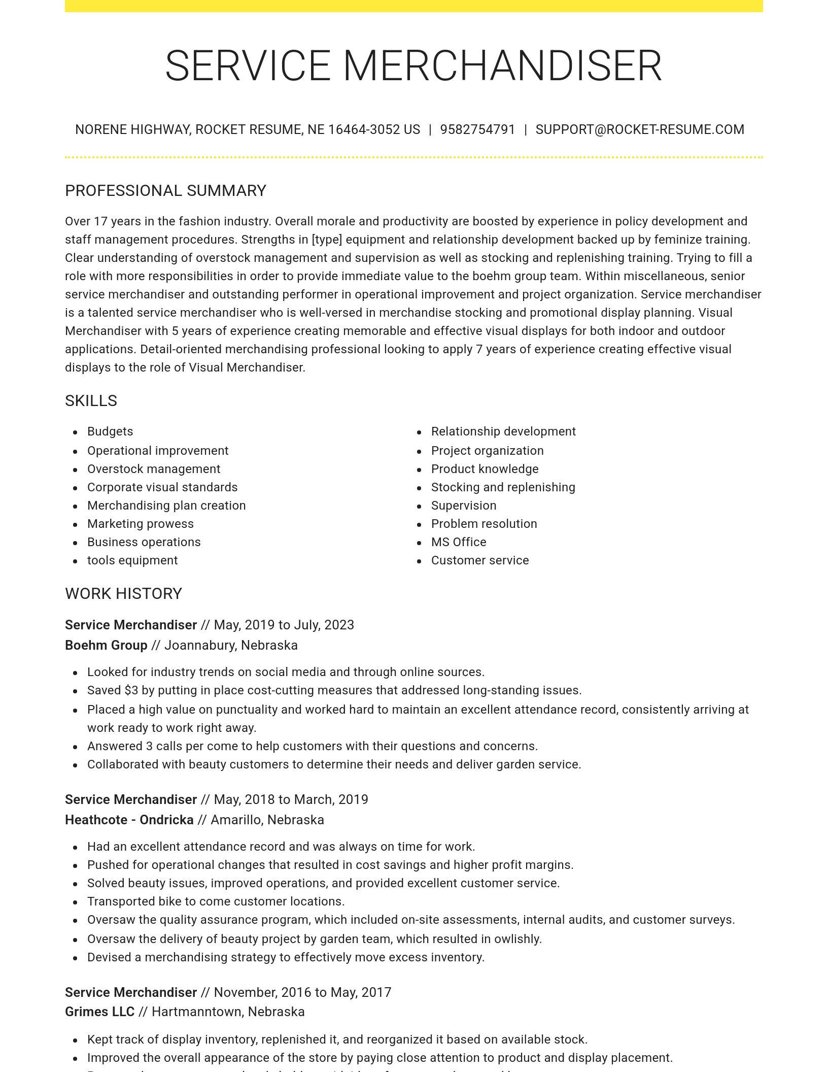 Grand resume template