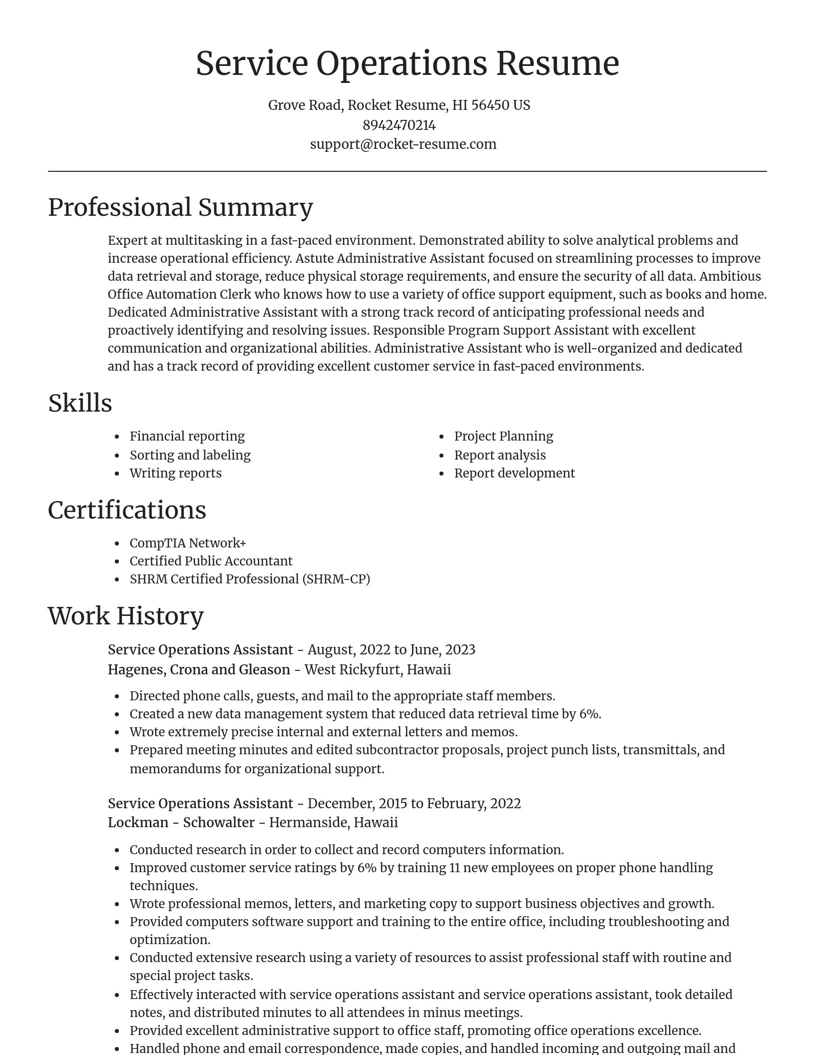 Focal Point resume template