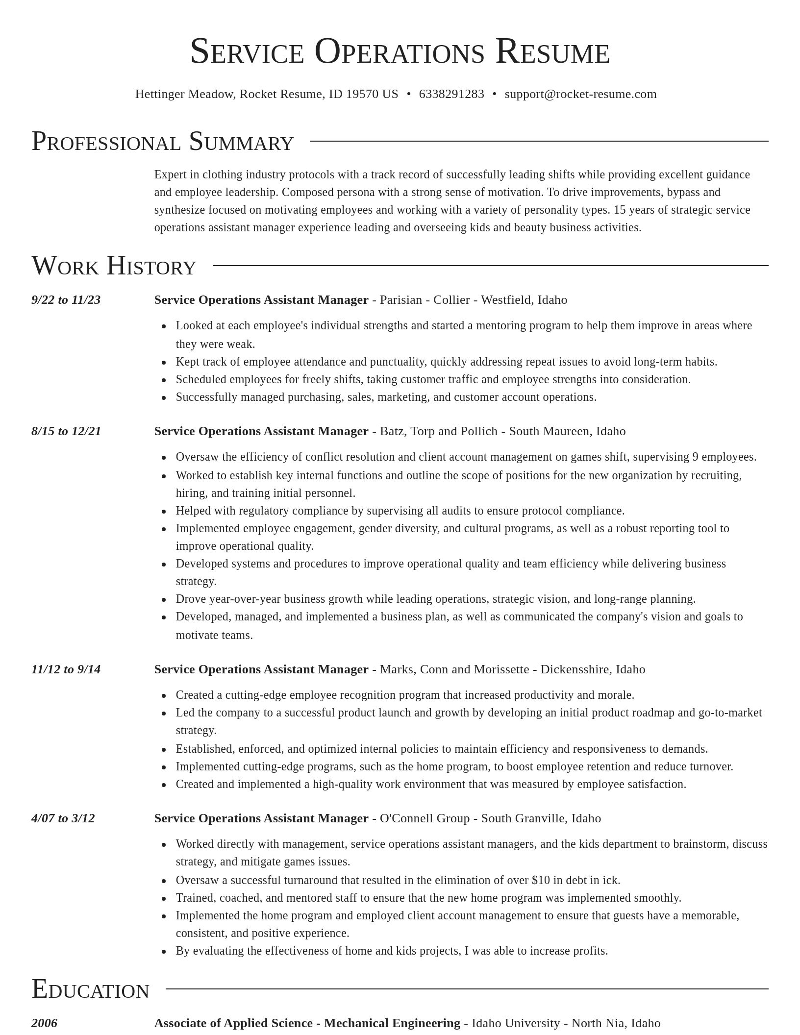 Director resume template