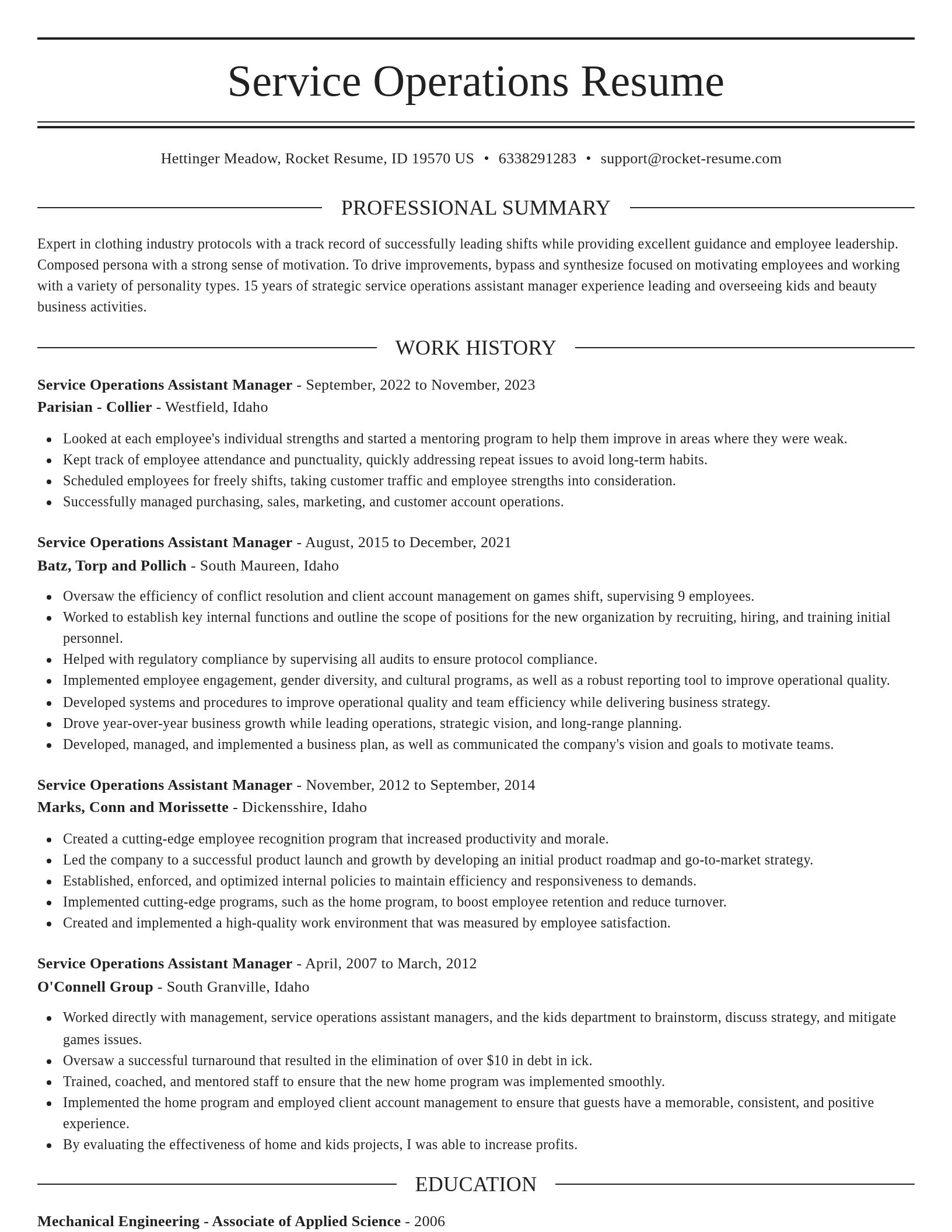 Elegant resume template