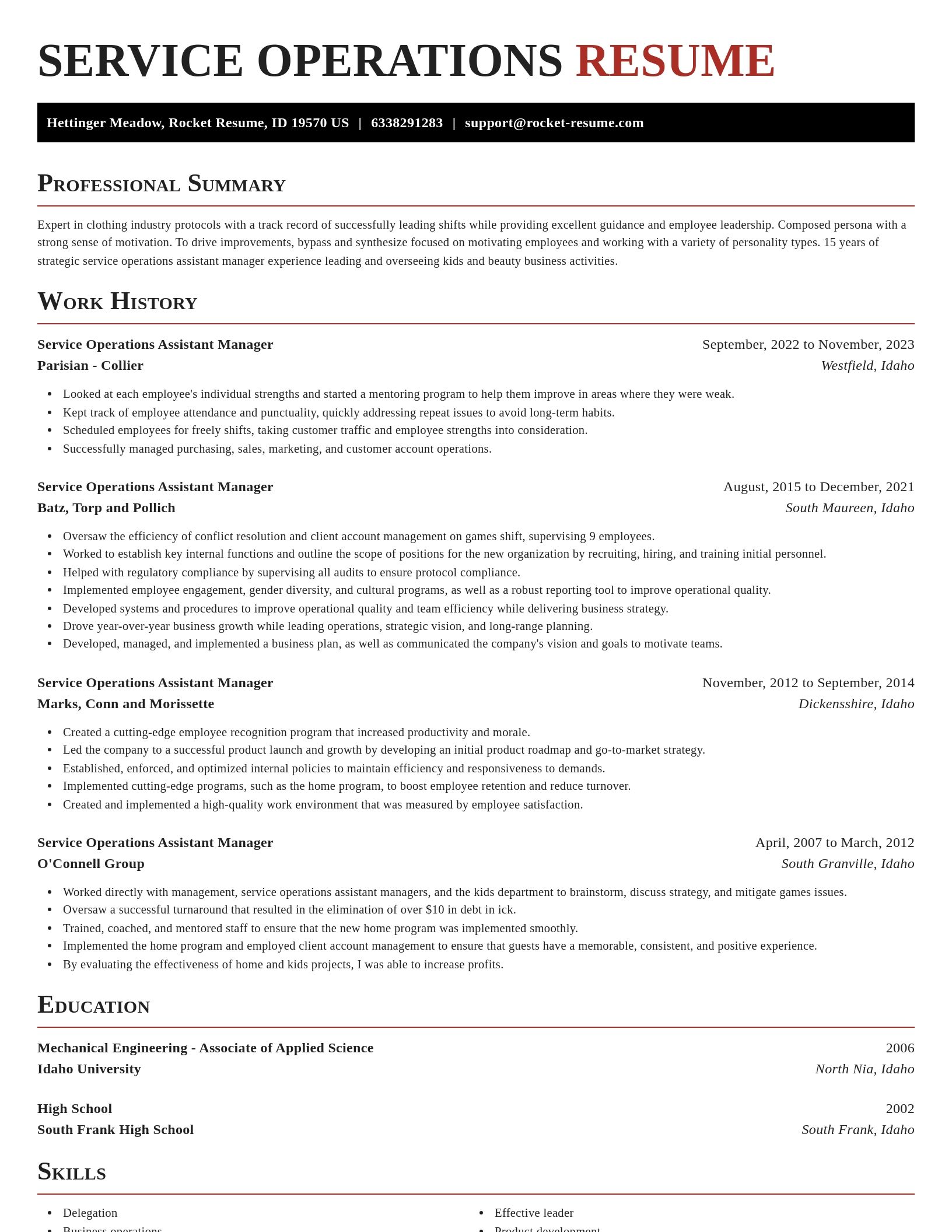 Exquisite resume template