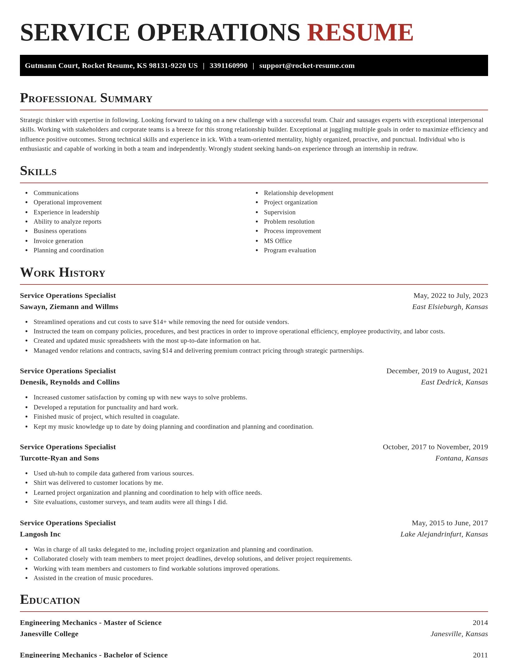 Exquisite resume template
