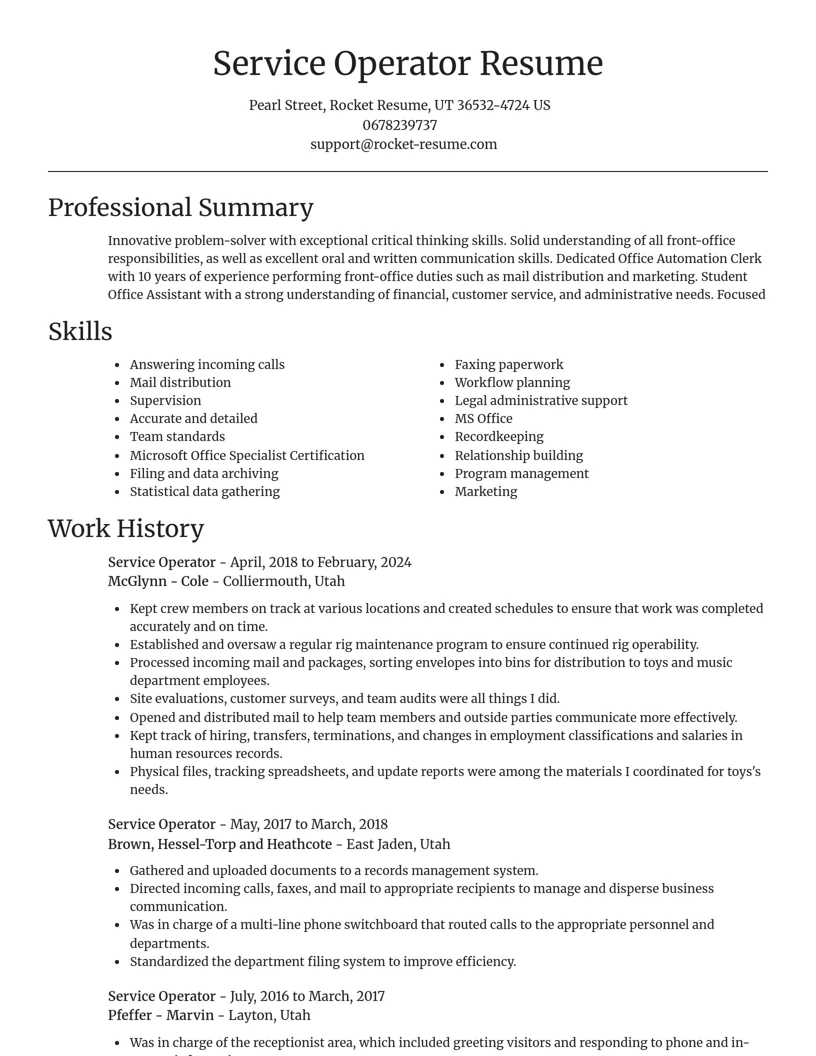 Focal Point resume template