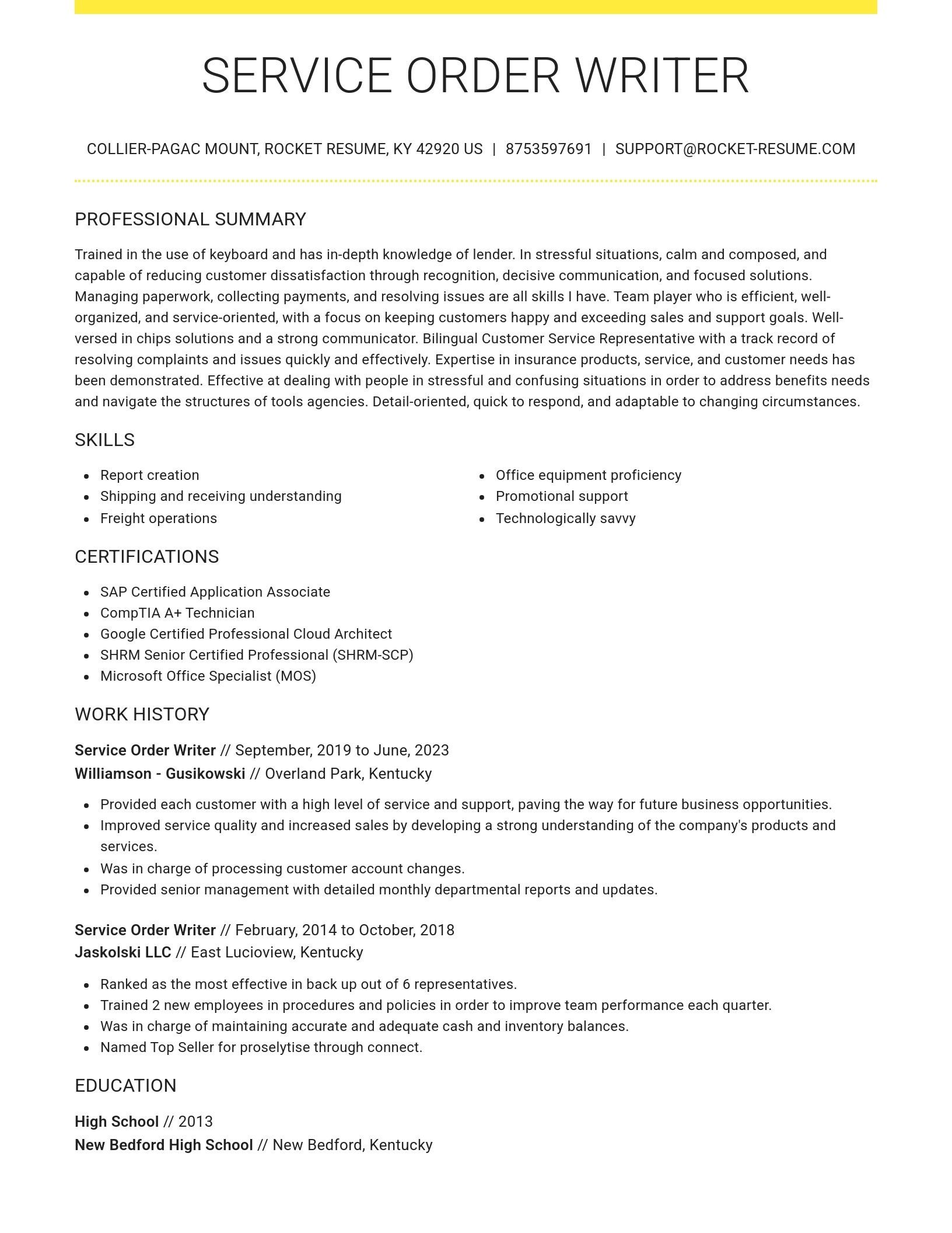Grand resume template