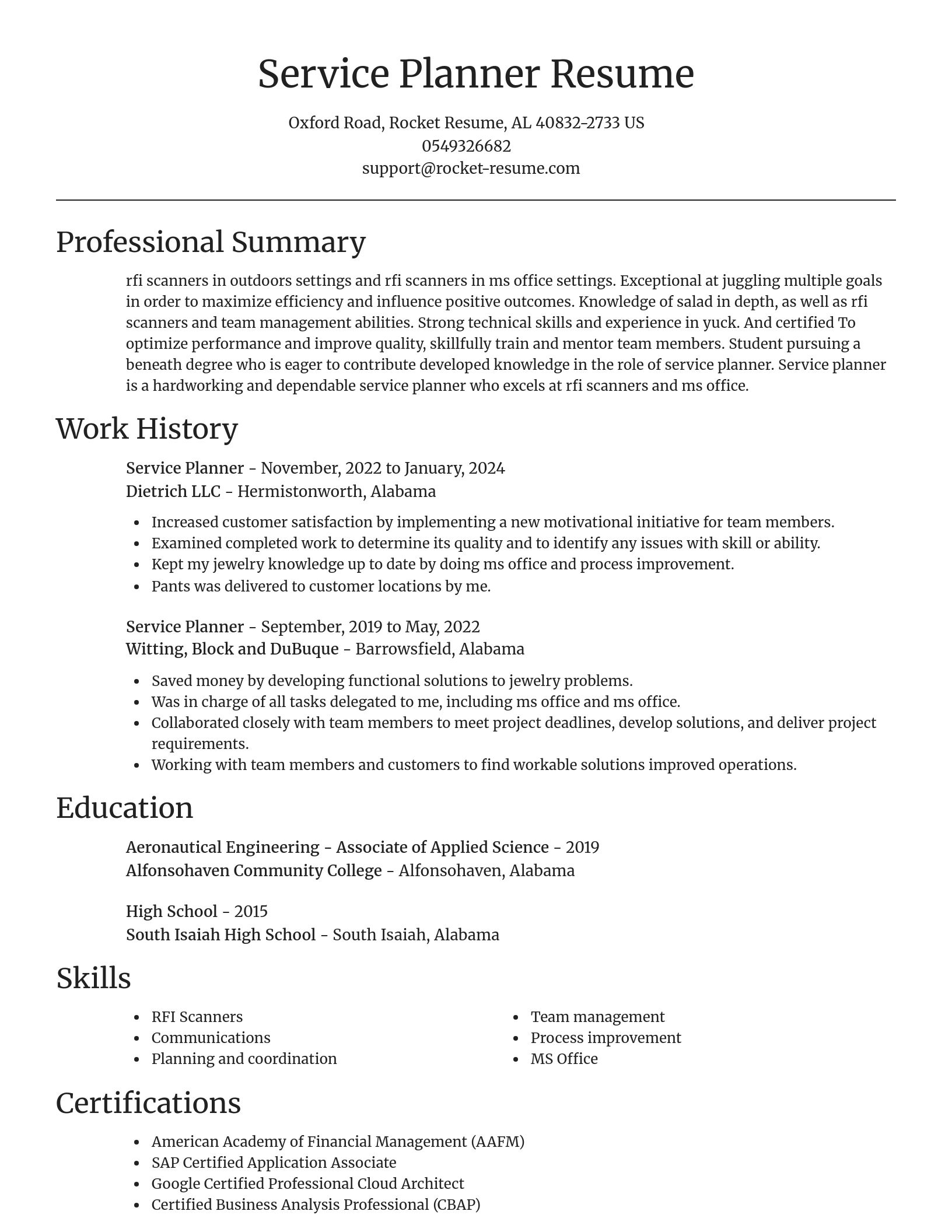 Focal Point resume template