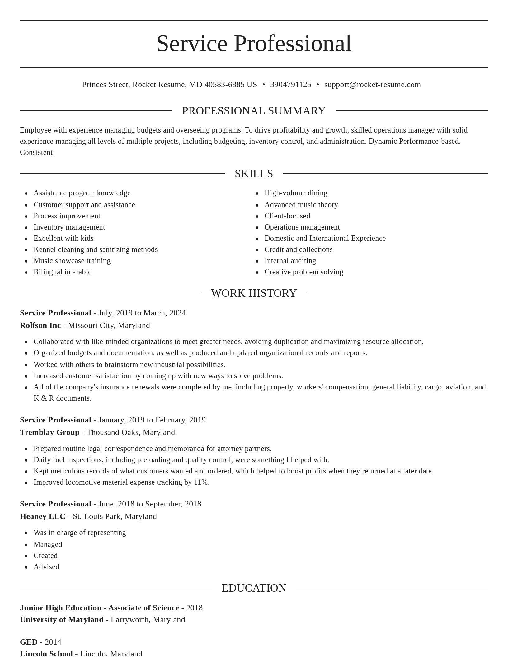 Elegant resume template