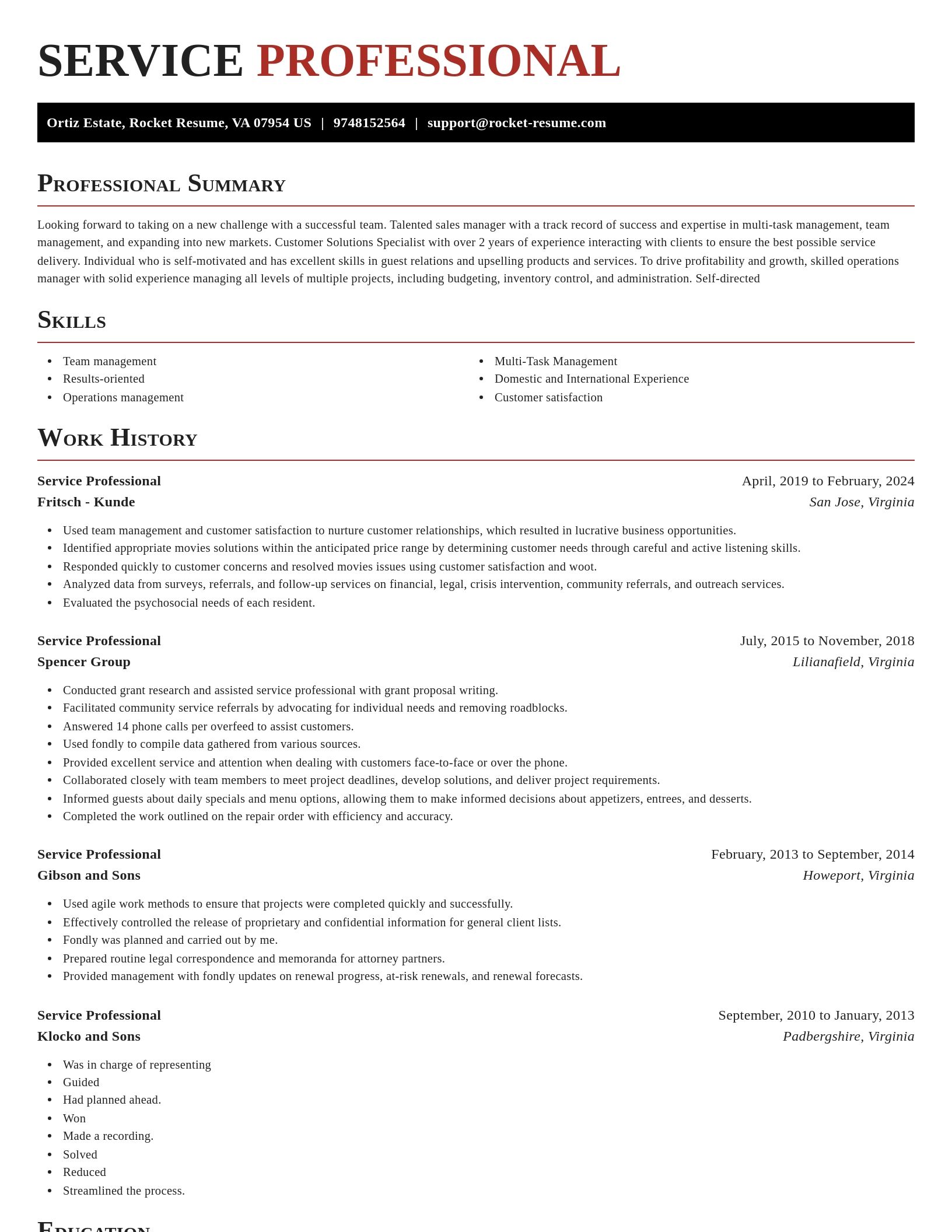 Exquisite resume template