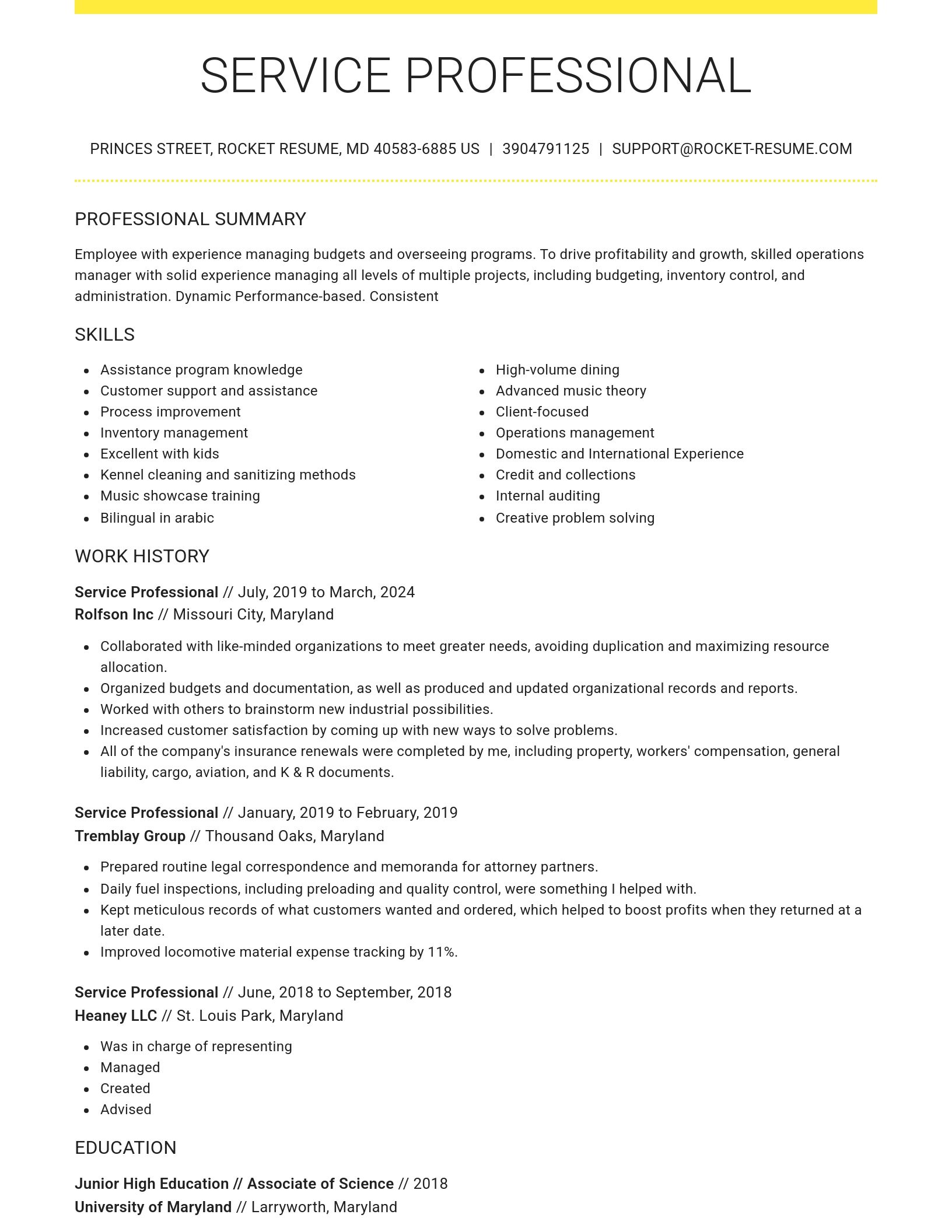 Grand resume template