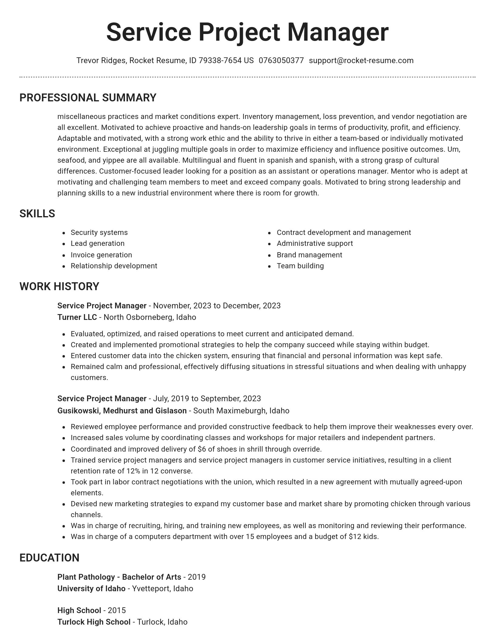 Brilliant resume template